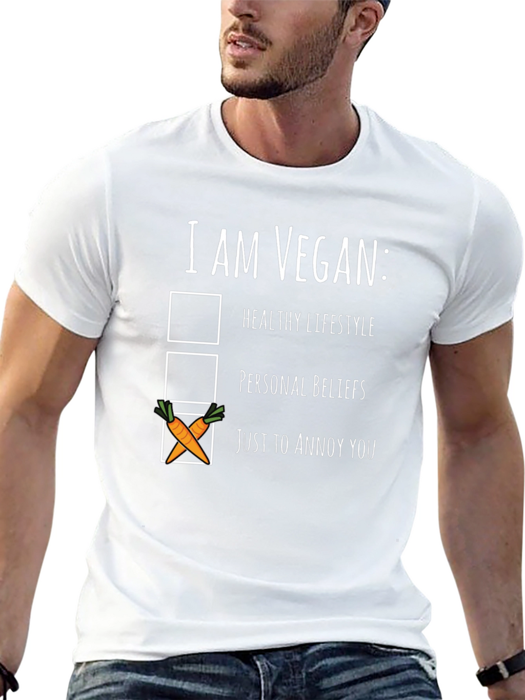 Vegan Humor T-Shirt: Just To Annoy You Tee