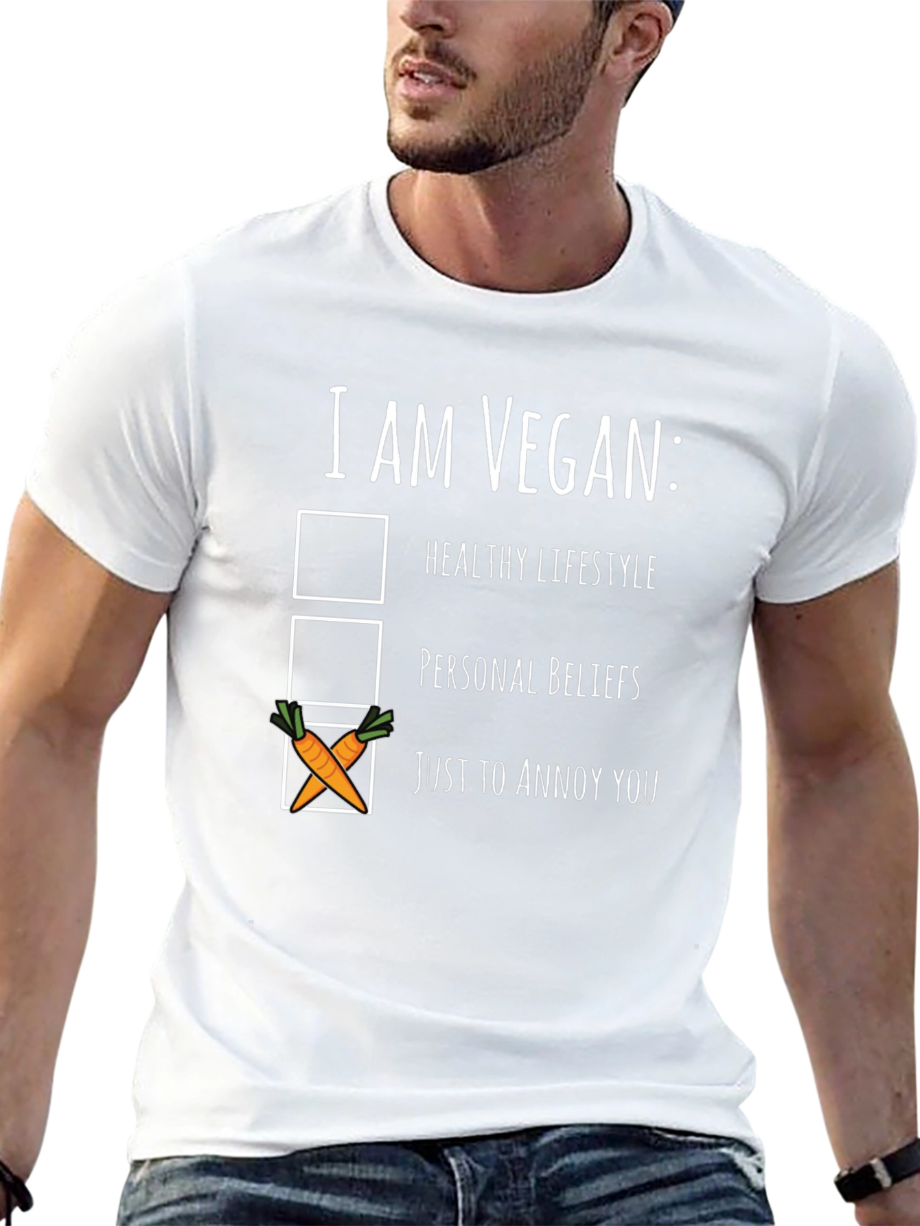 Vegan Humor T-Shirt: Just To Annoy You Tee