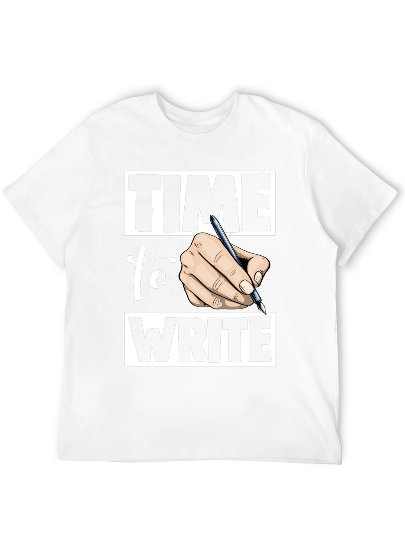 Time to Write Graphic Tee - Black Cotton T-Shirt