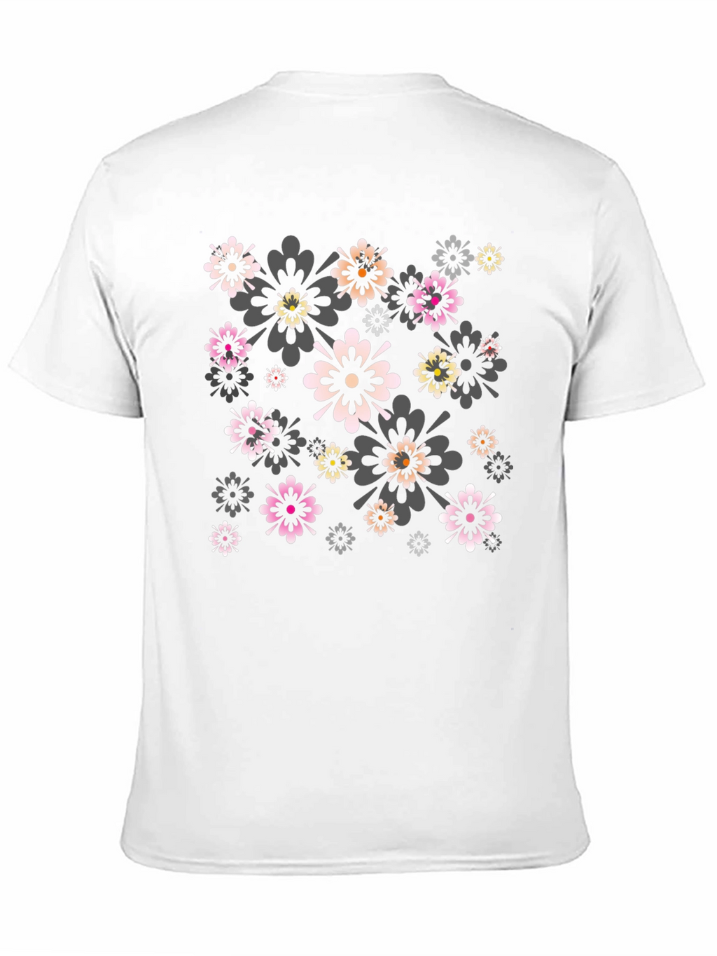 Floral Print Black Tee - Stylish Comfort
