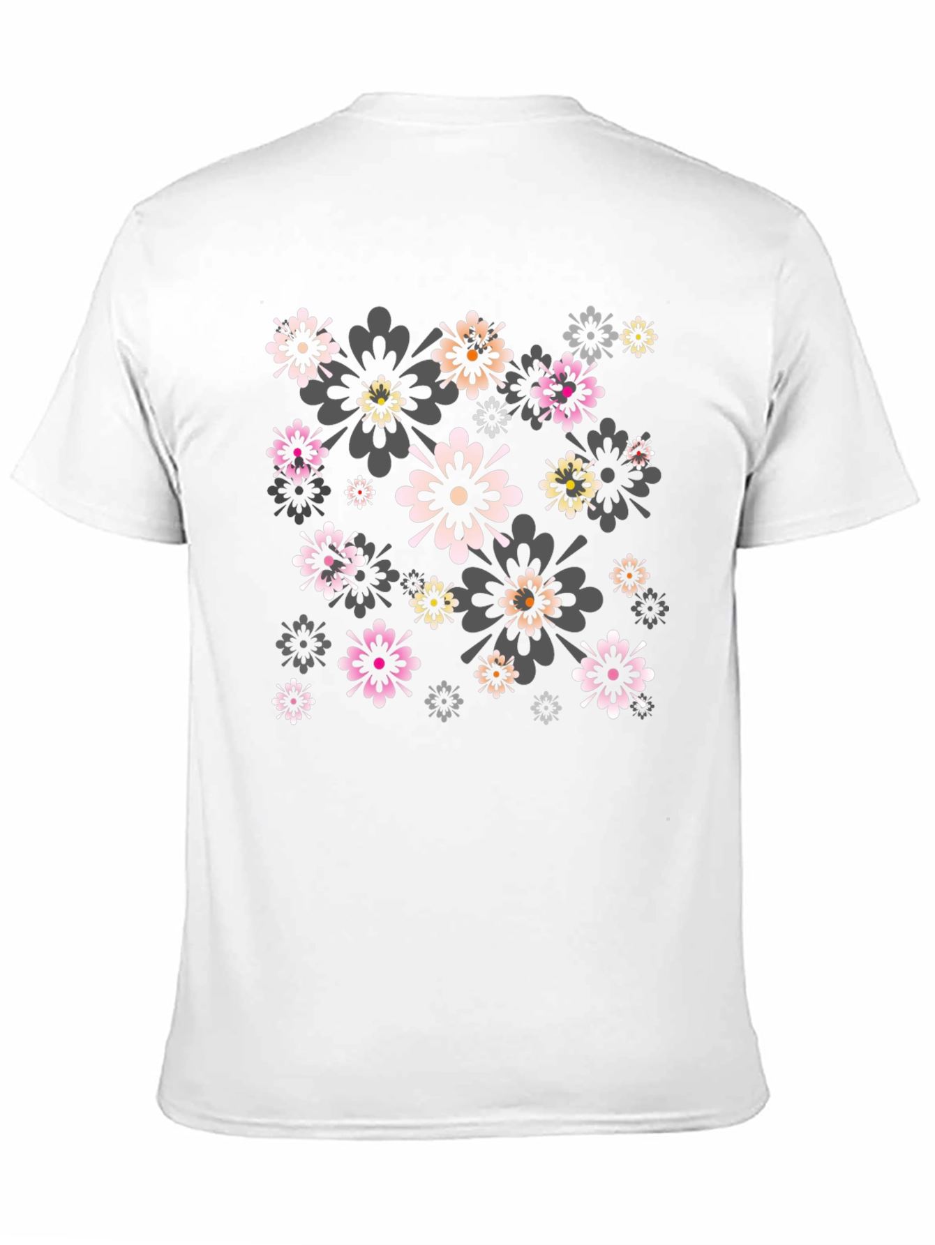 Floral Print Black Tee - Stylish Comfort