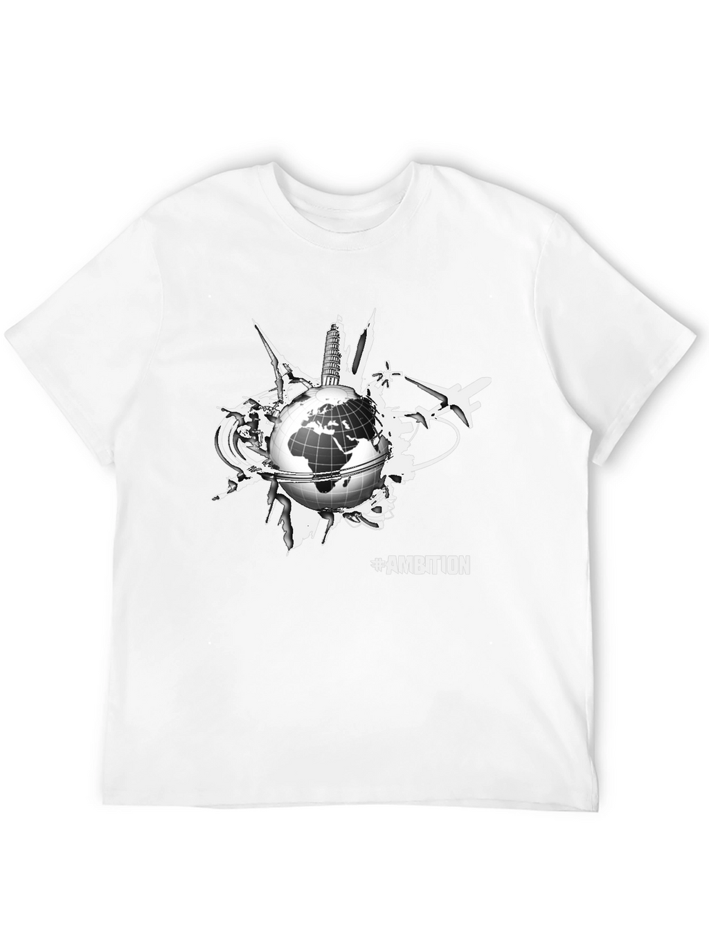 Ambition Globe Graphic Tee - Black