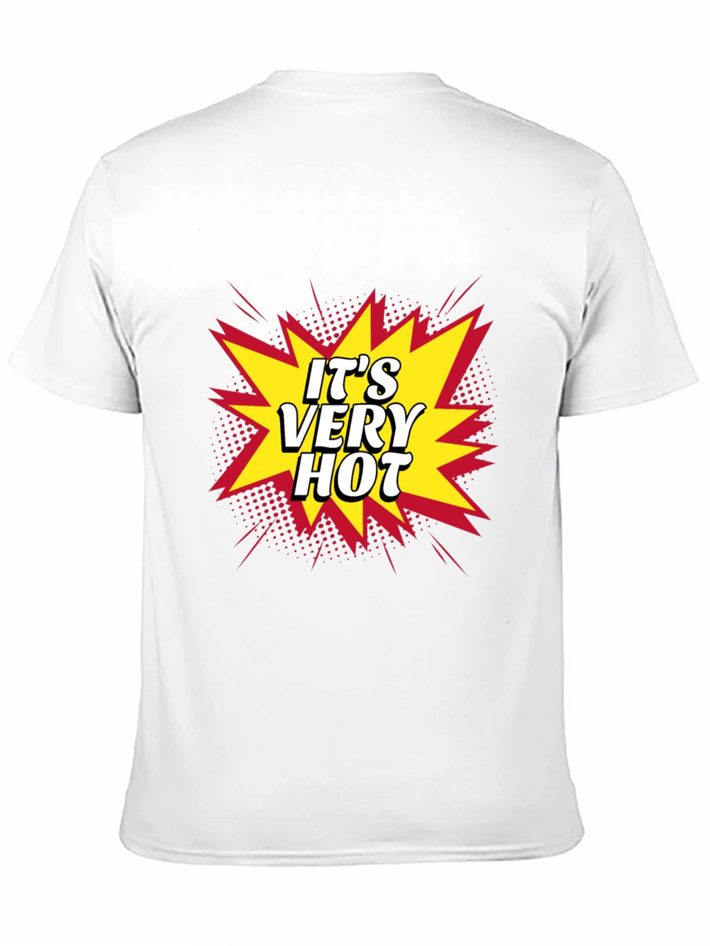 Its Very Hot! Graphic Print Black T-Shirt