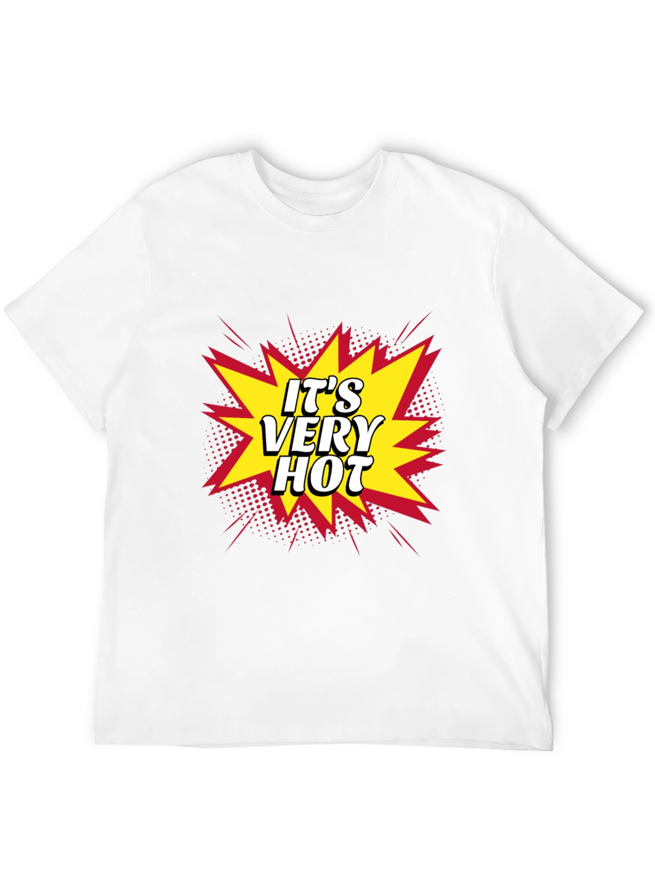 Its Very Hot! Graphic Print Black T-Shirt