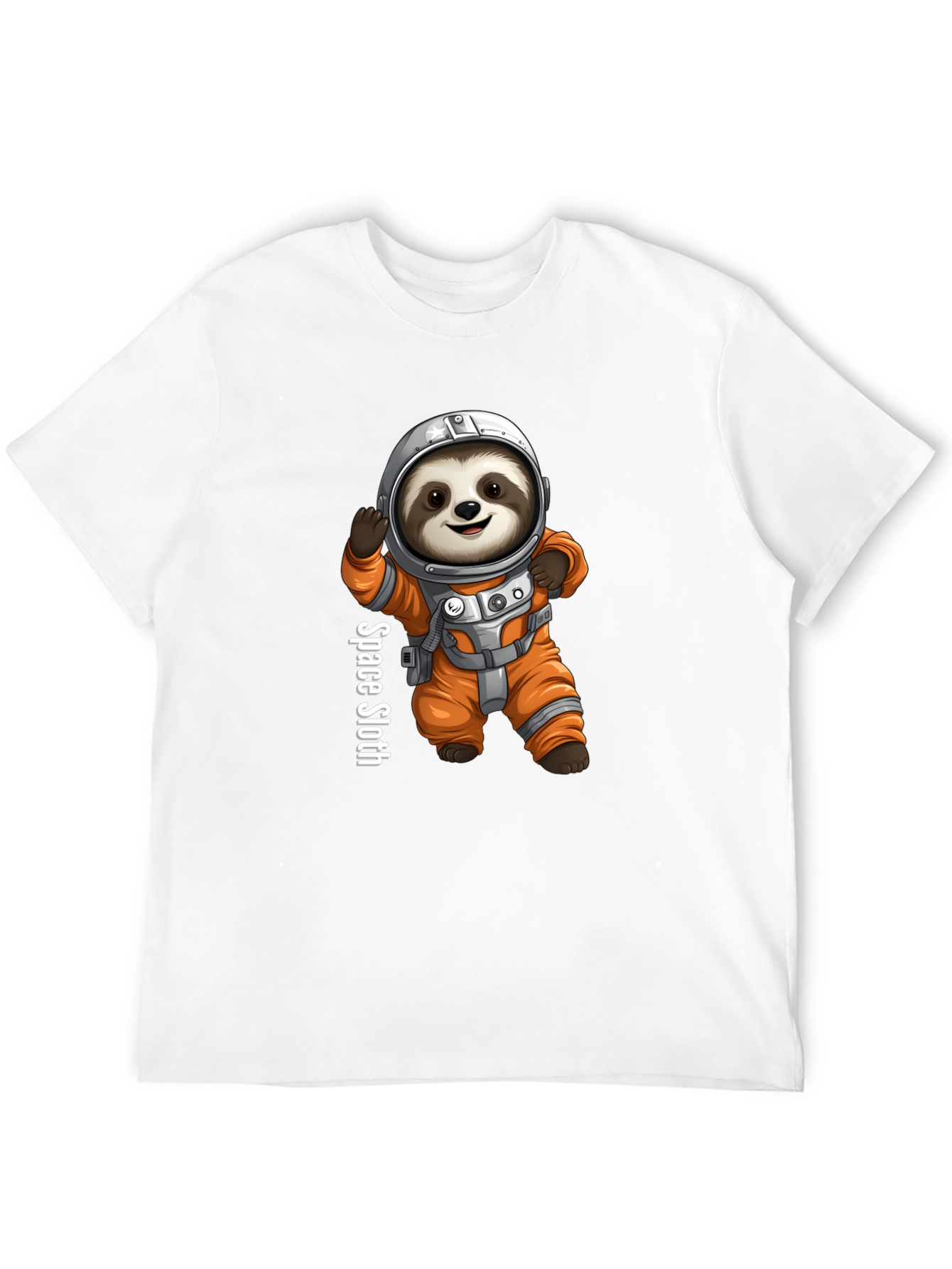 Space Sloth Graphic Tee - Funny Astronaut Design