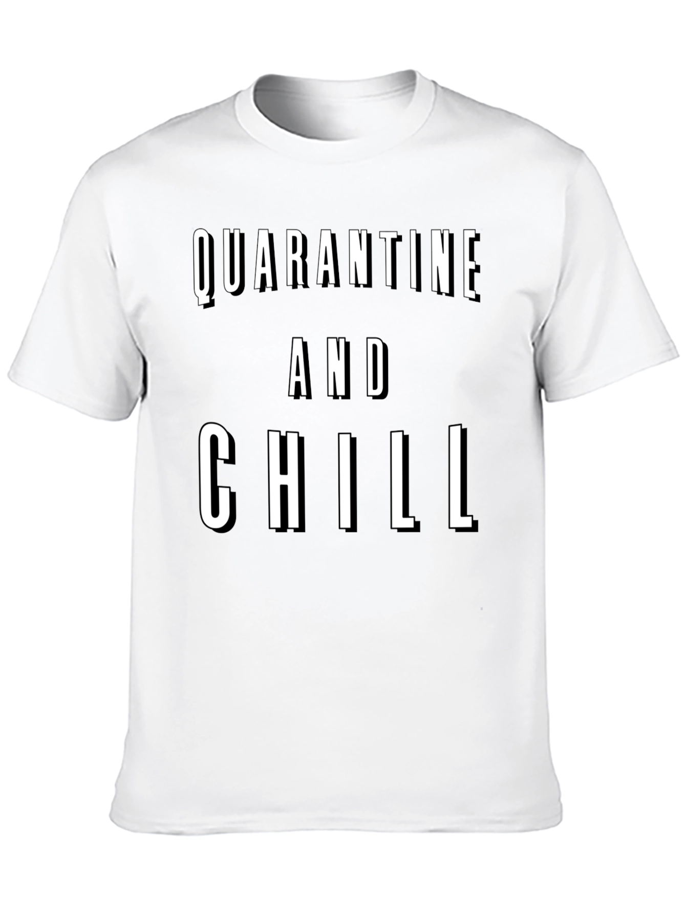 Quarantine and Chill Graphic Tee - Black T-Shirt