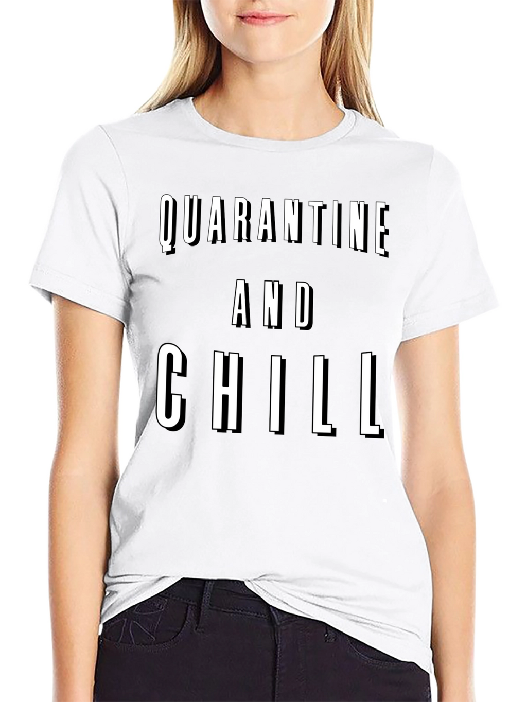 Quarantine and Chill Graphic Tee - Black T-Shirt