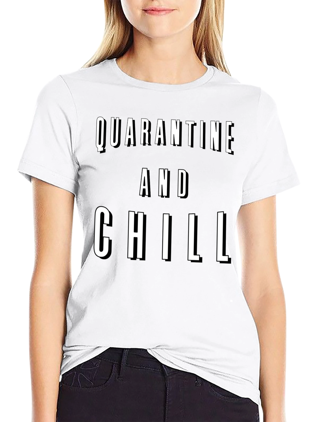 Quarantine and Chill Graphic Tee - Black T-Shirt