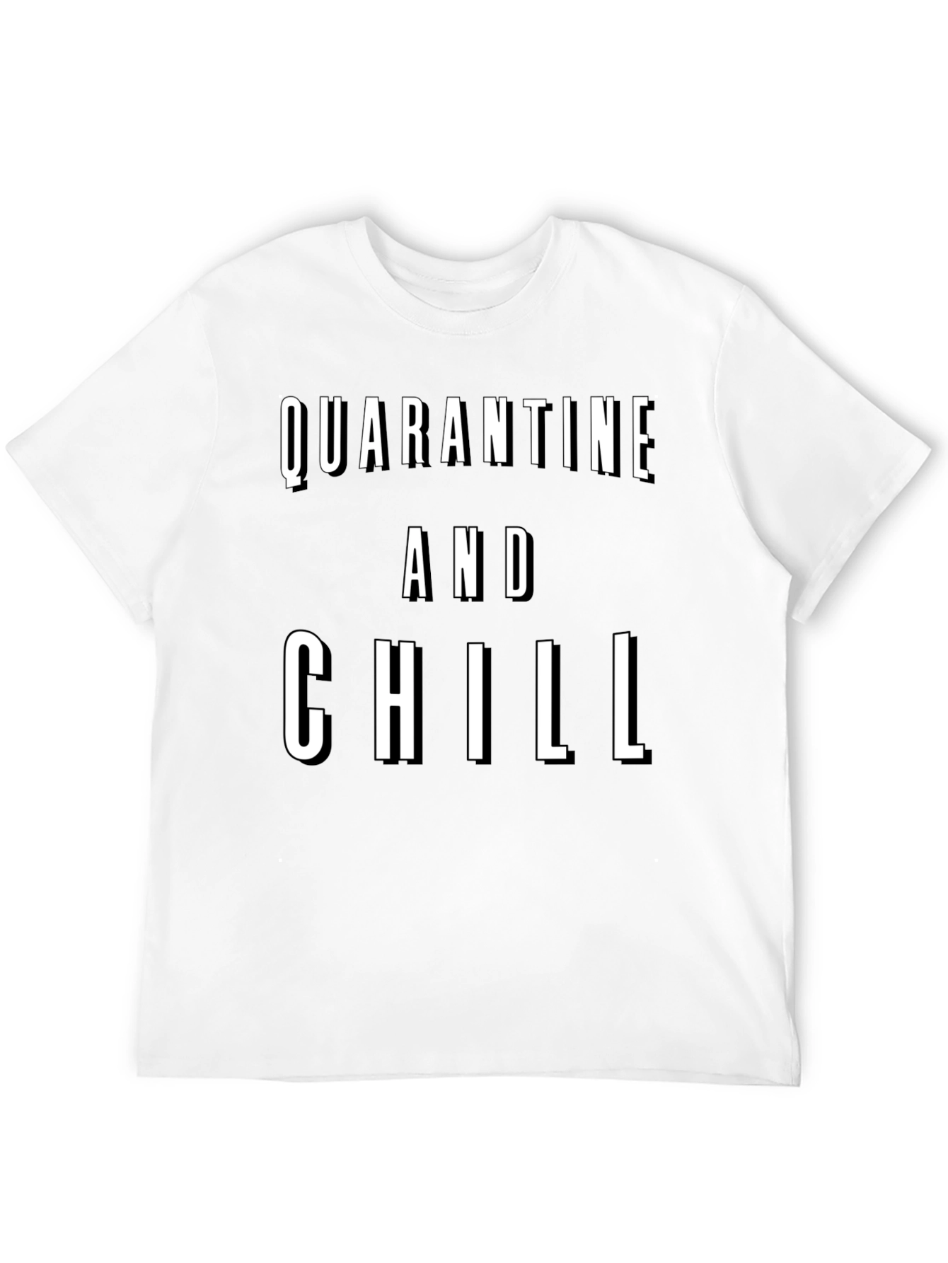 Quarantine and Chill Graphic Tee - Black T-Shirt