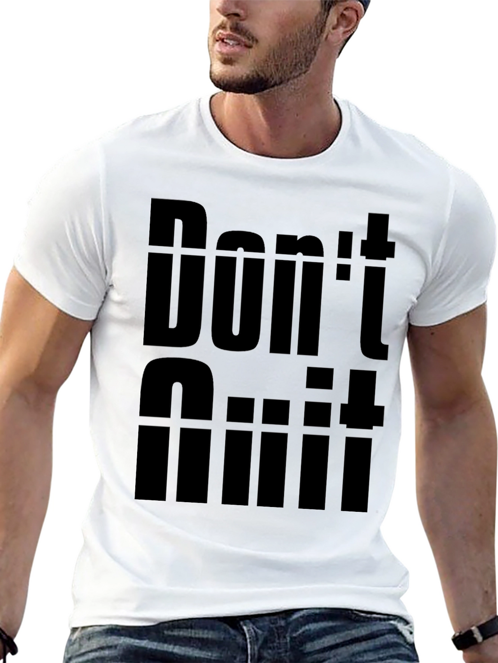 Dont Quit Motivation Graphic Tee - Black