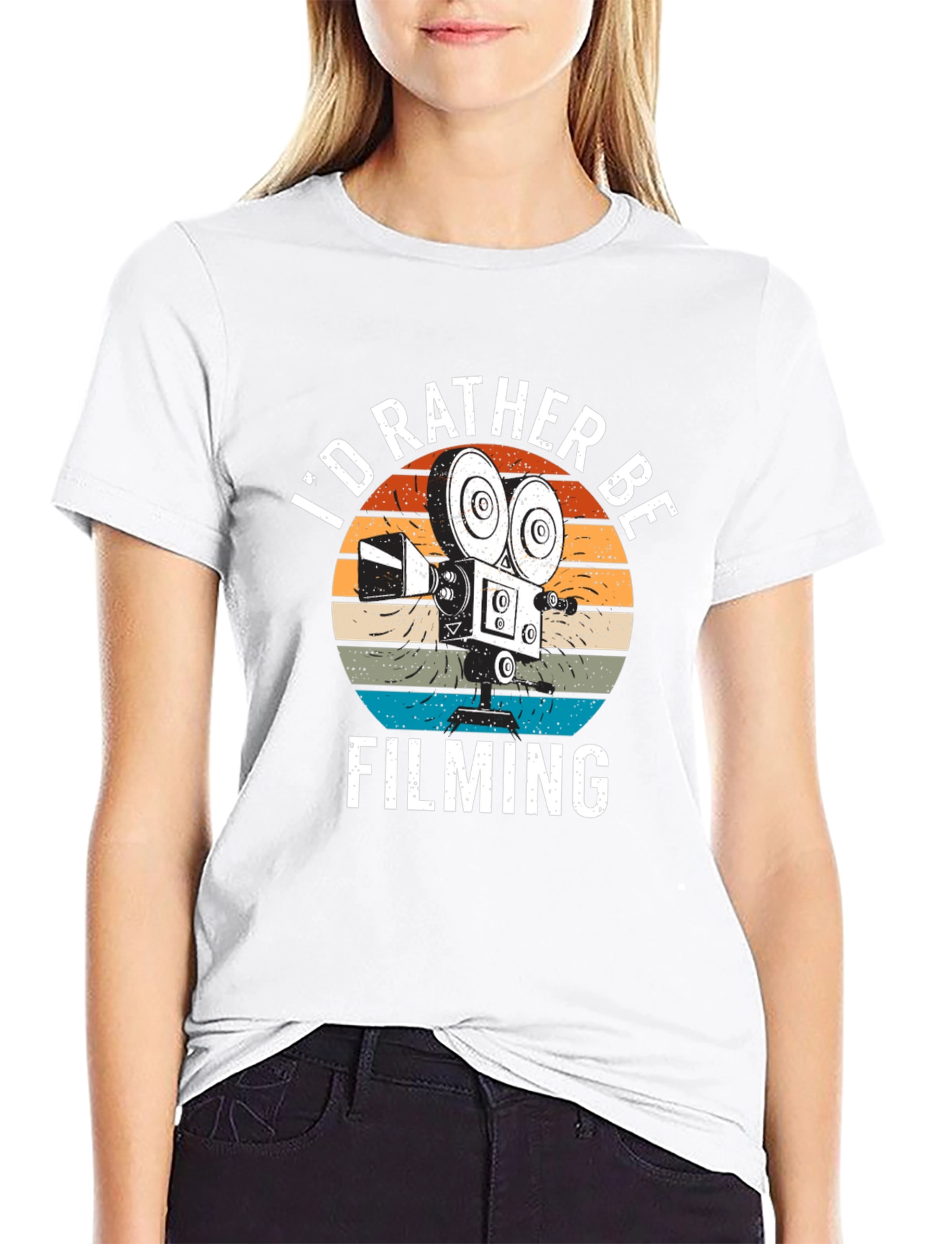 Id Rather Be Filming T-Shirt | Movie Lover Gift