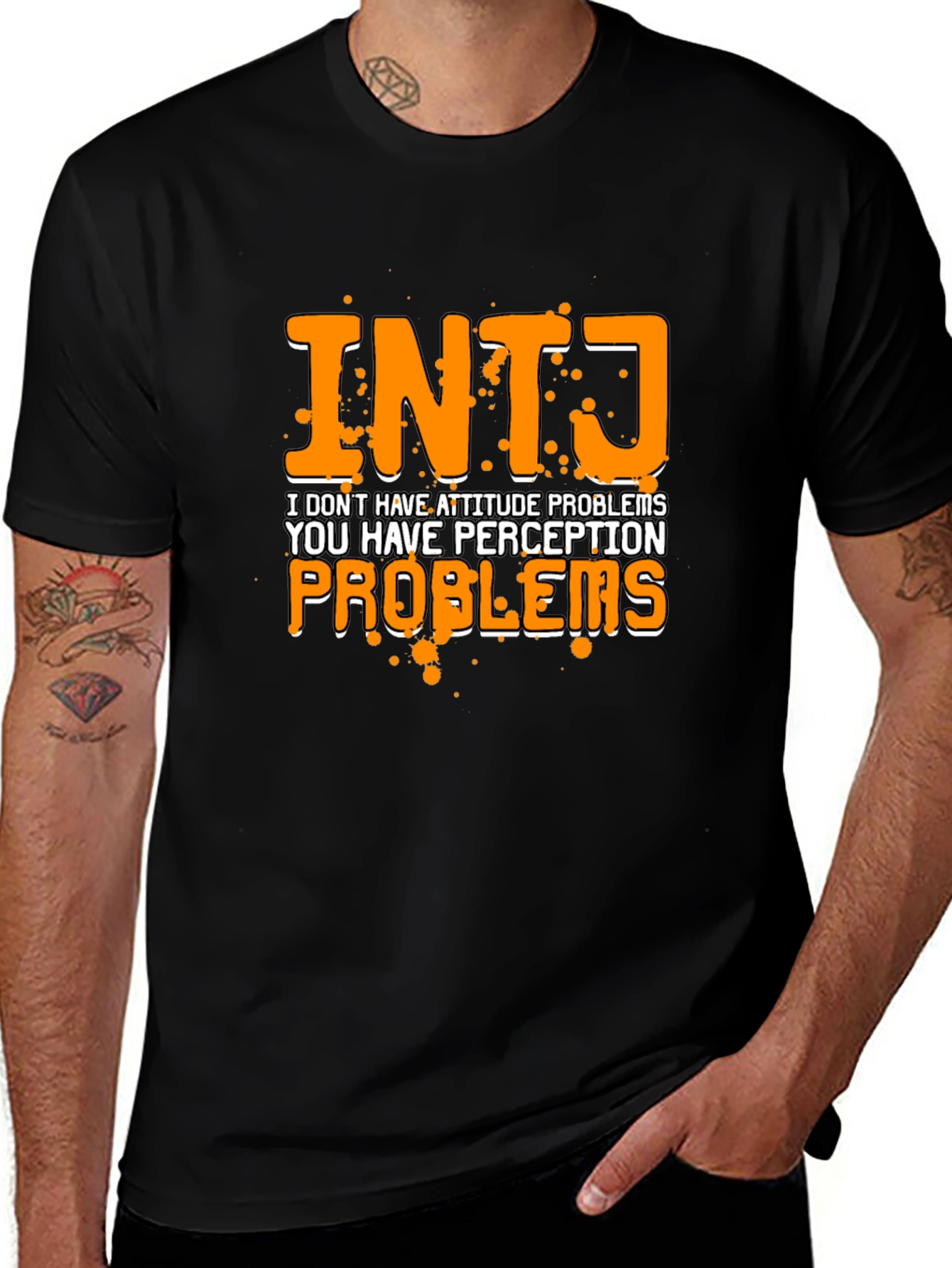 INTJ Perception Problems Graphic Tee - Black