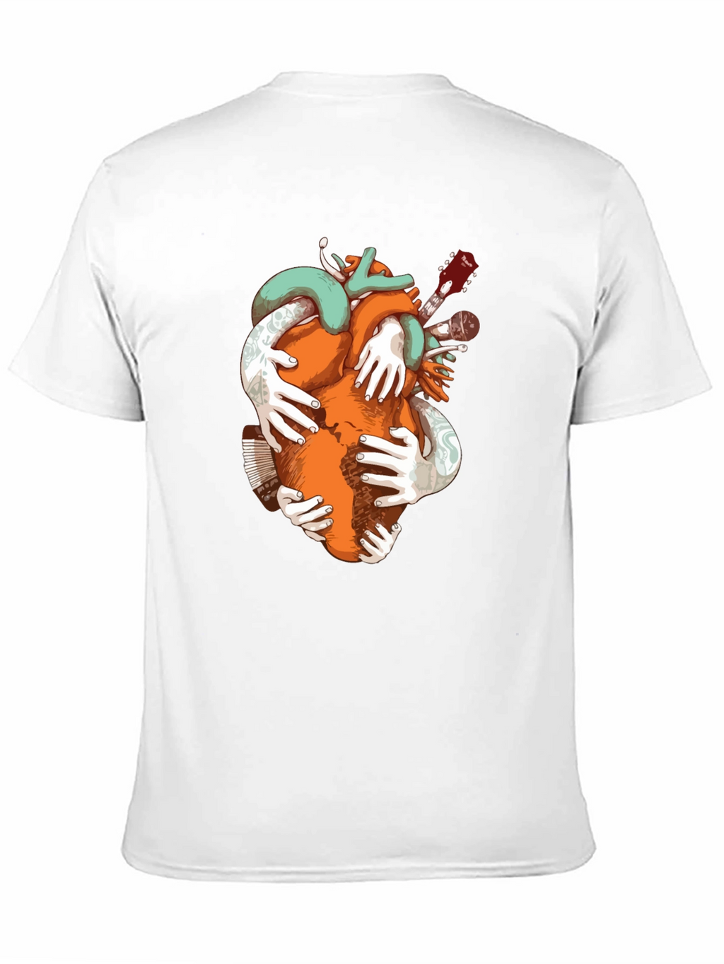 Heart & Music Graphic Tee - Black