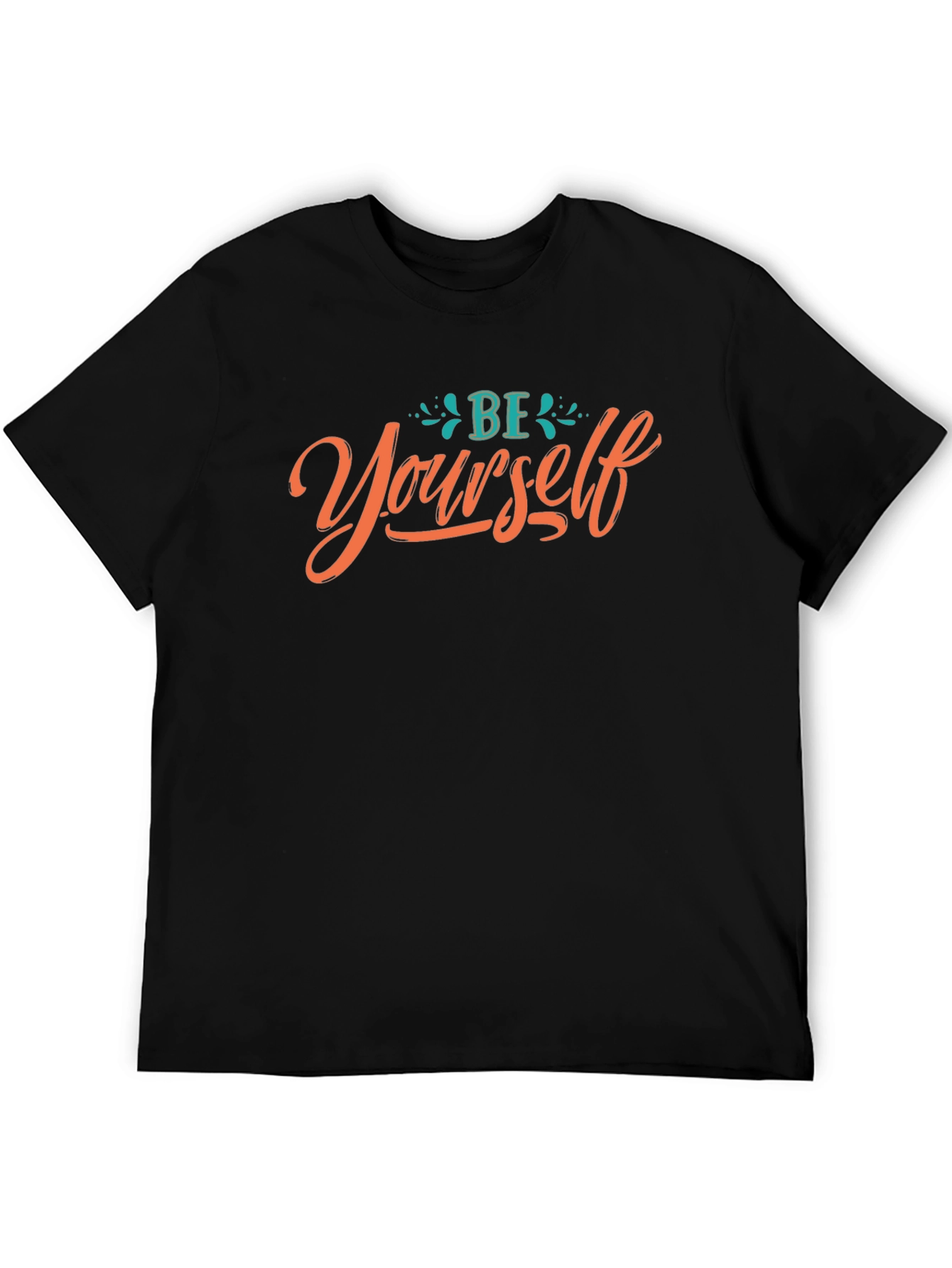 Be Yourself Graphic Tee - Motivational Black T-Shirt