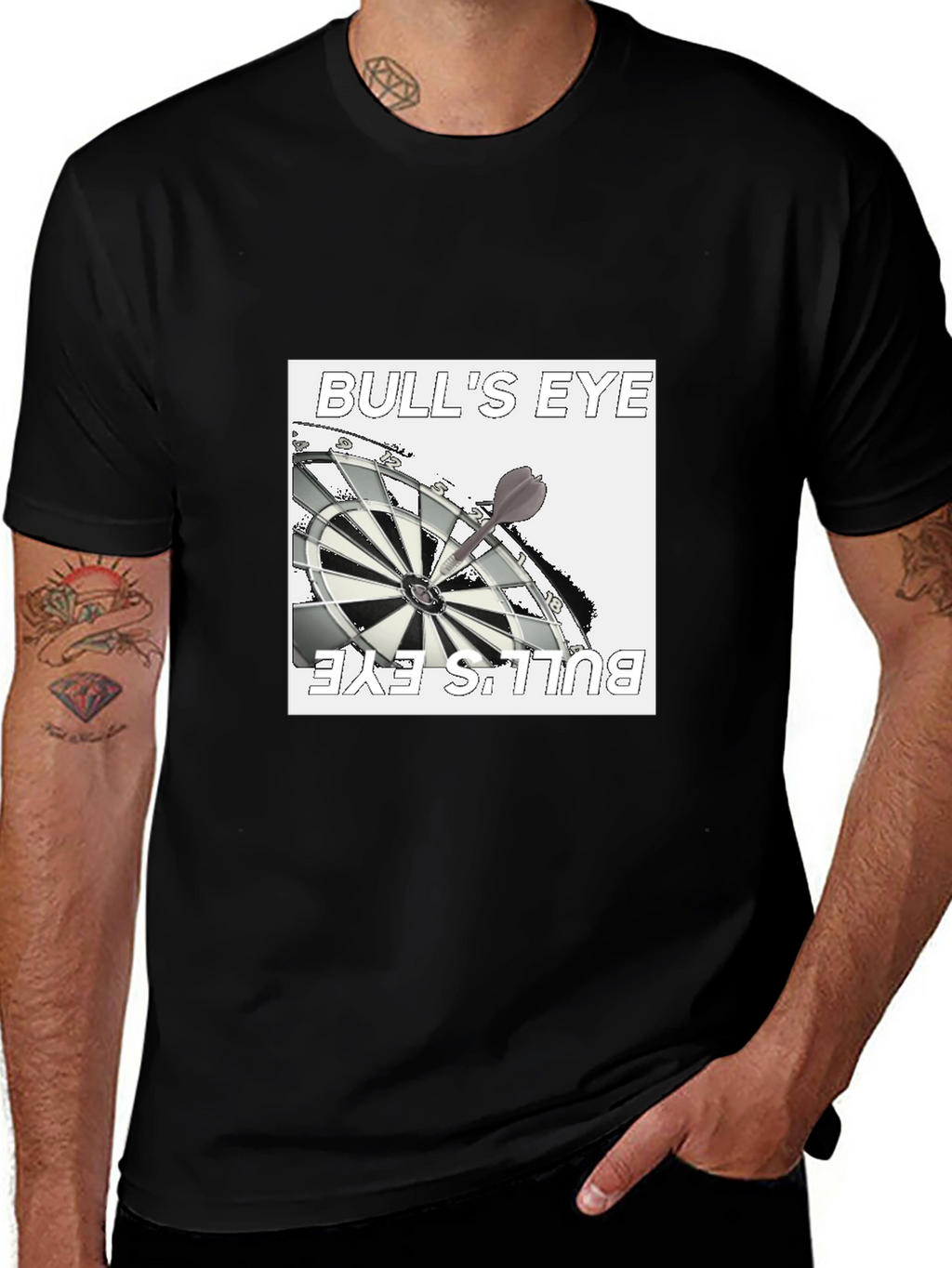 Bulls Eye Graphic Tee - Black T-Shirt