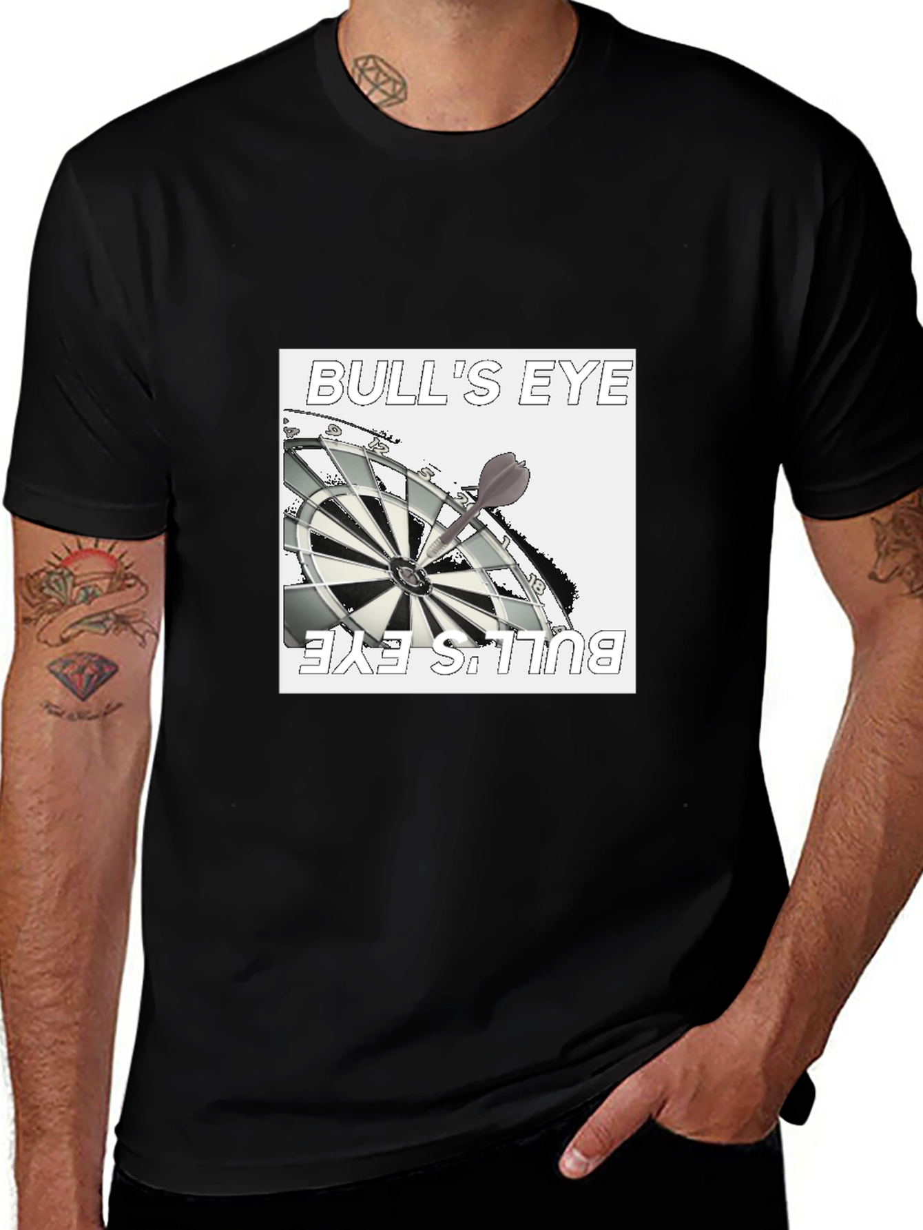 Bulls Eye Graphic Tee - Black T-Shirt