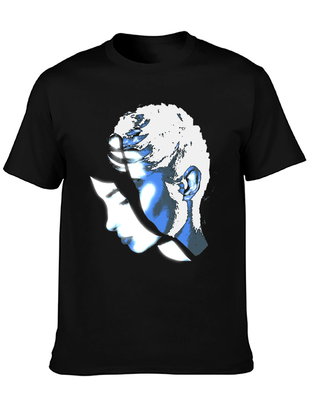 Abstract Woman Graphic Black T-Shirt