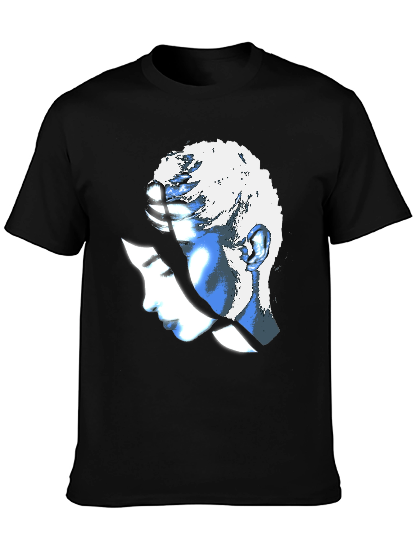 Abstract Woman Graphic Black T-Shirt