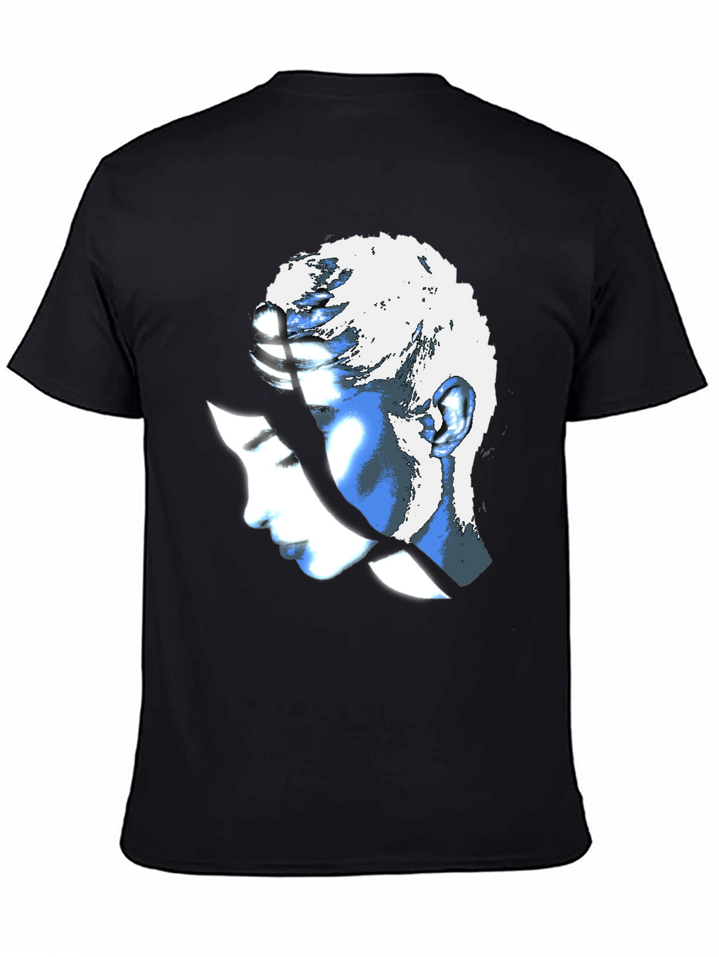 Abstract Woman Graphic Black T-Shirt