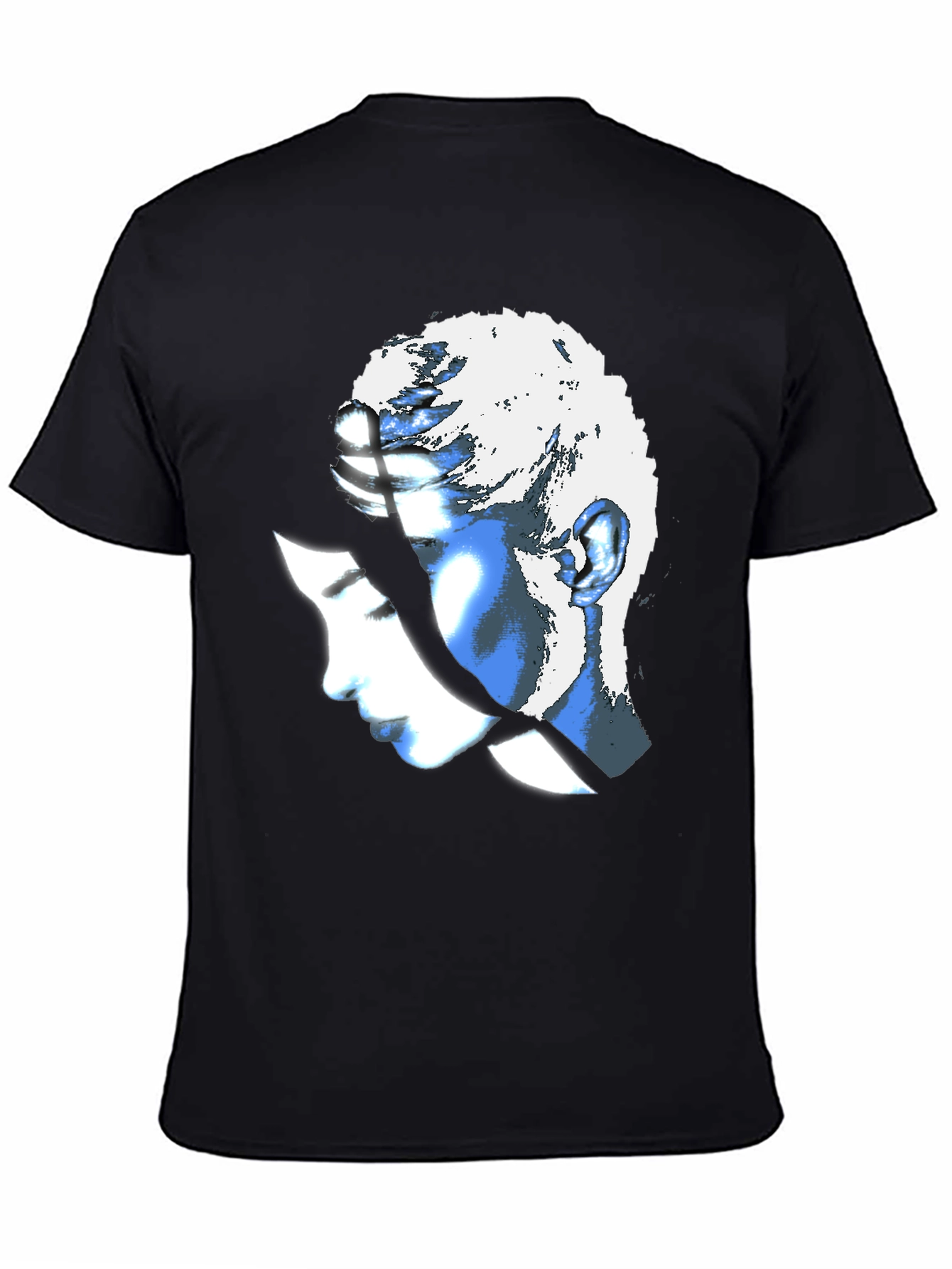 Abstract Woman Graphic Black T-Shirt