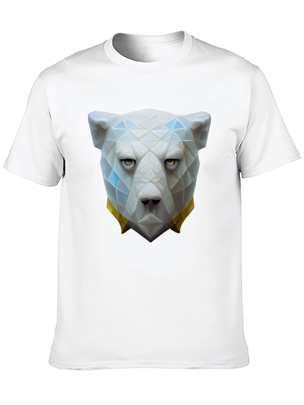 Geometric Polar Bear Graphic Tee - Unique Design