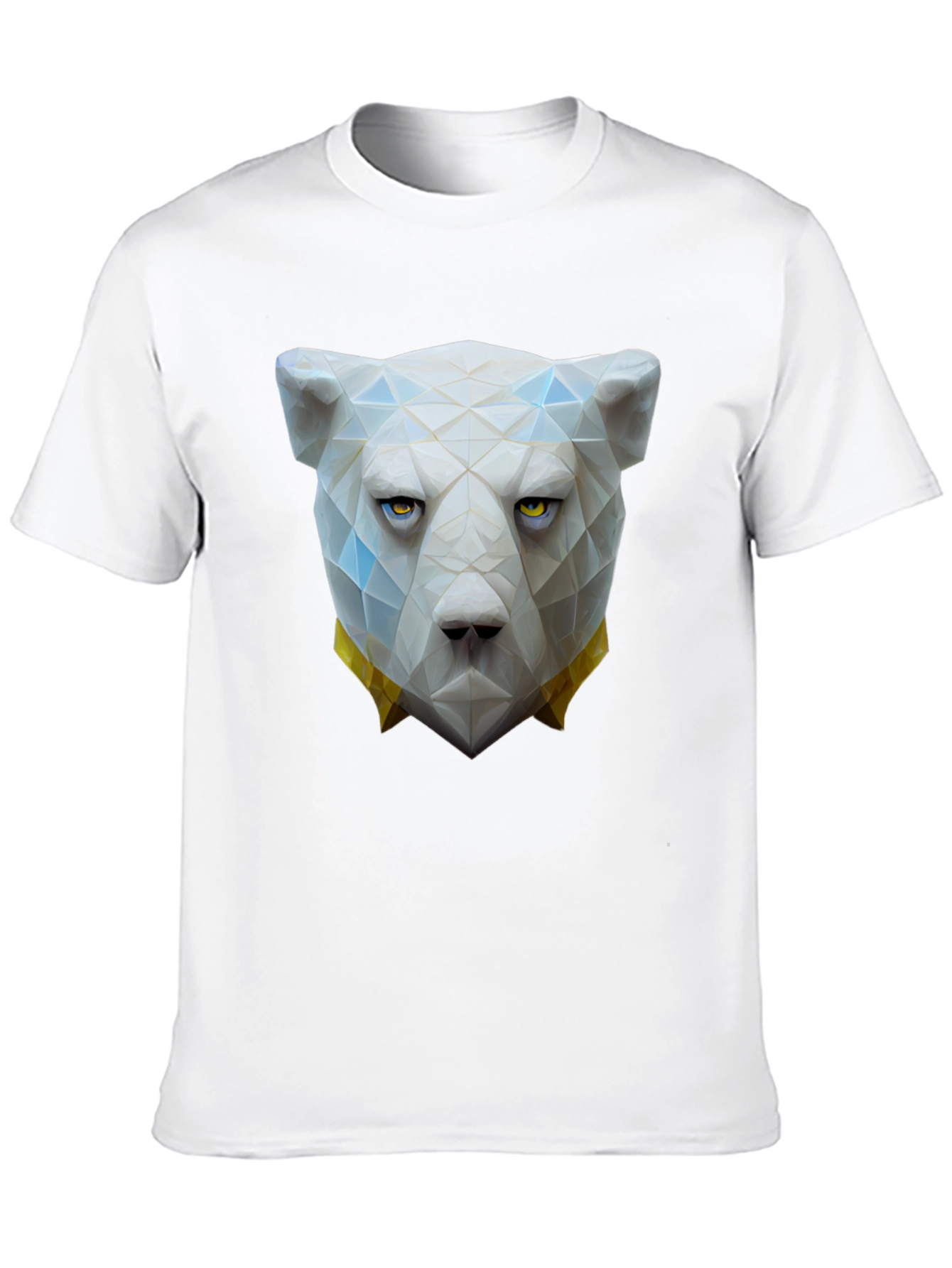 Geometric Polar Bear Graphic Tee - Unique Design