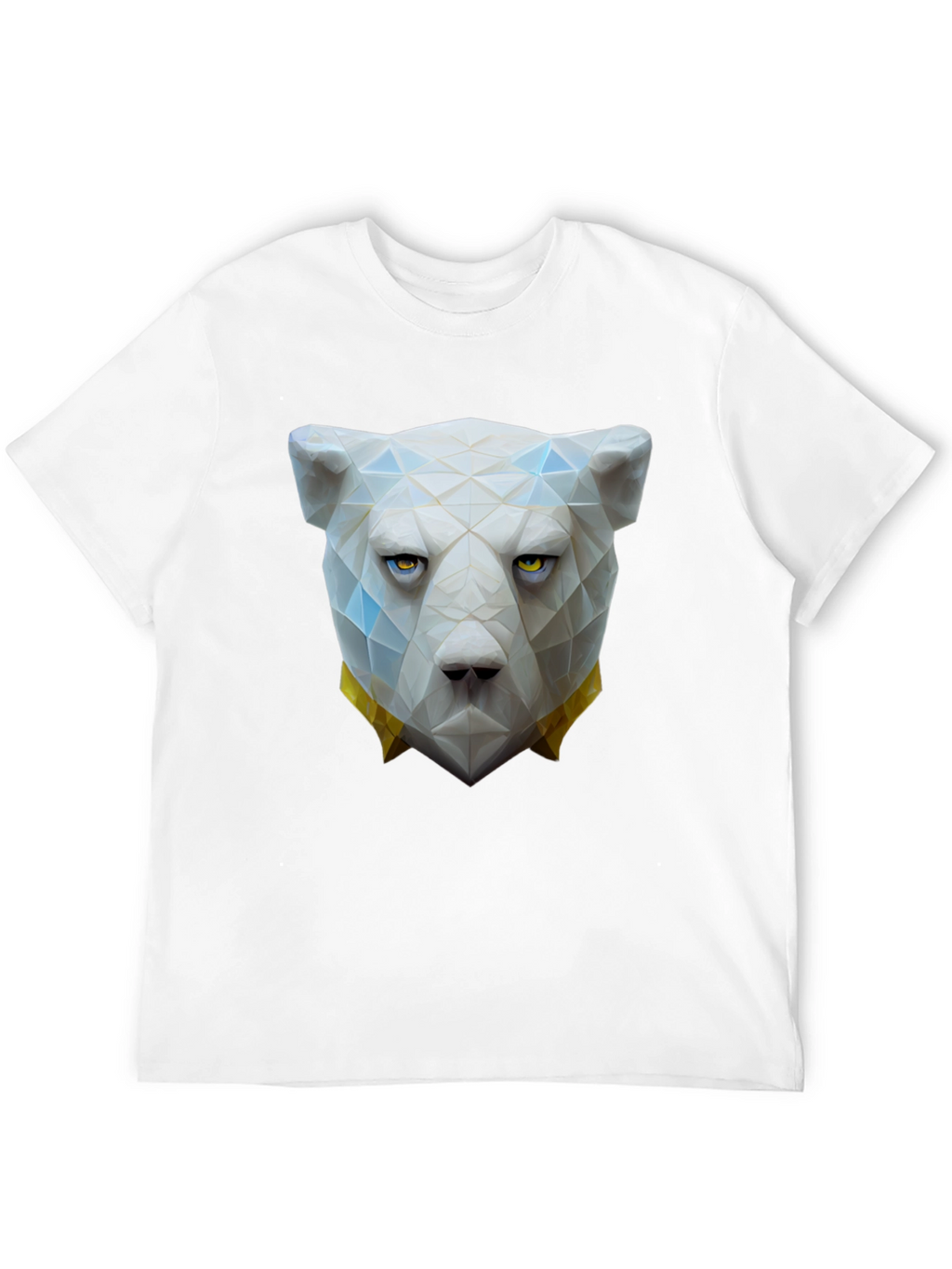 Geometric Polar Bear Graphic Tee - Unique Design