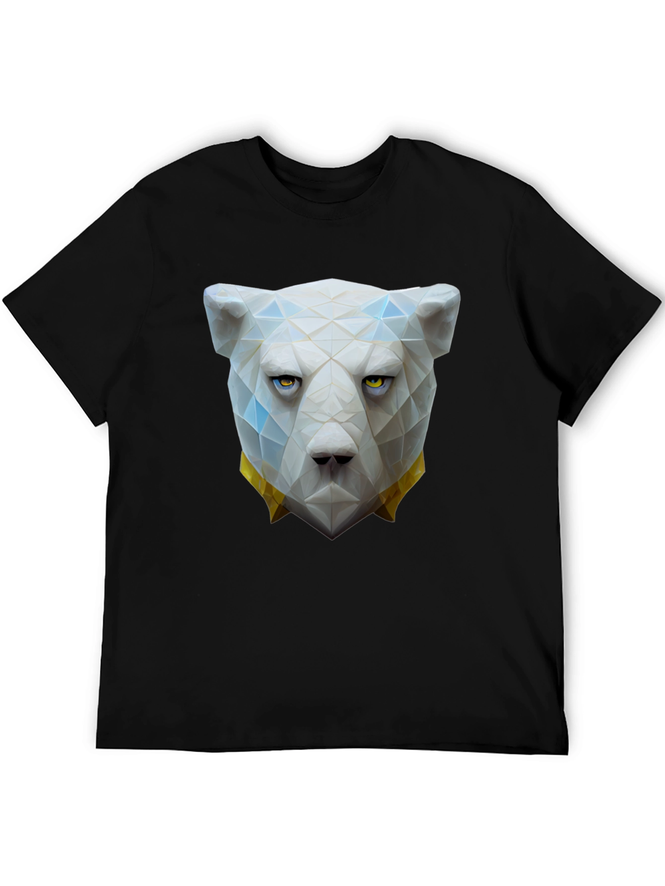 Geometric Polar Bear Graphic Tee - Unique Design