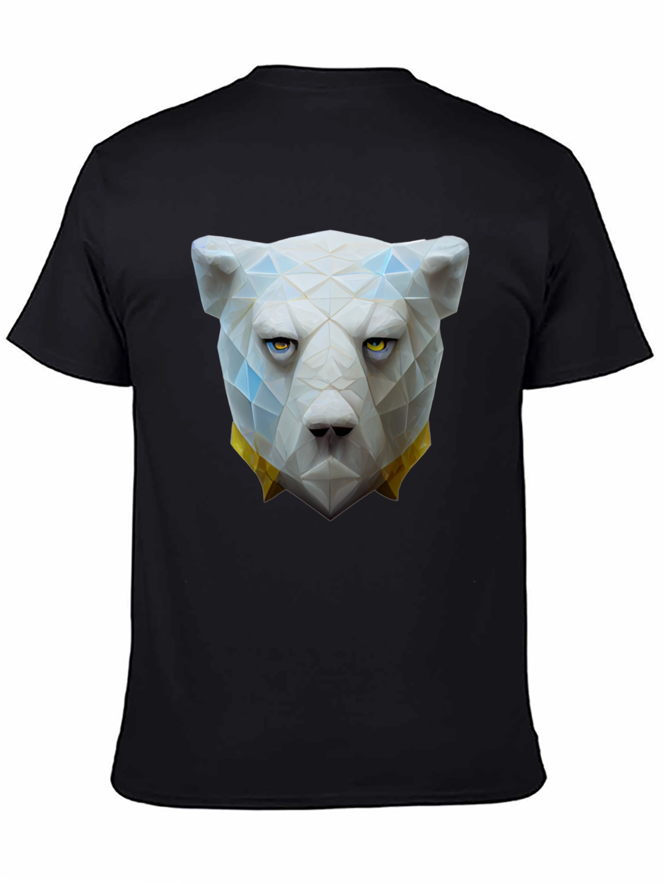 Geometric Polar Bear Graphic Tee - Unique Design