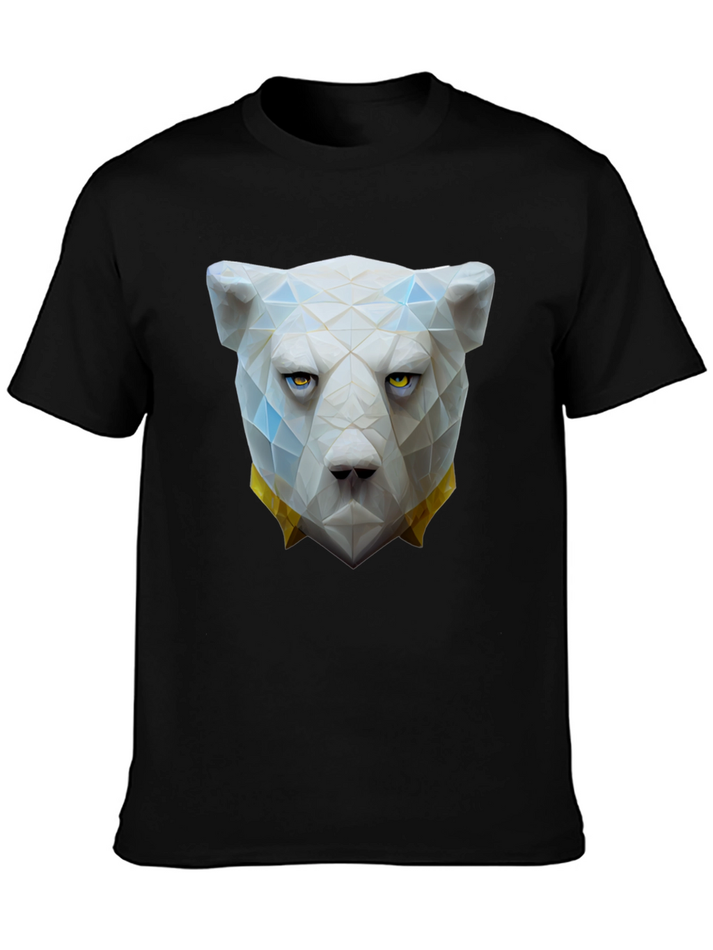 Geometric Polar Bear Graphic Tee - Unique Design