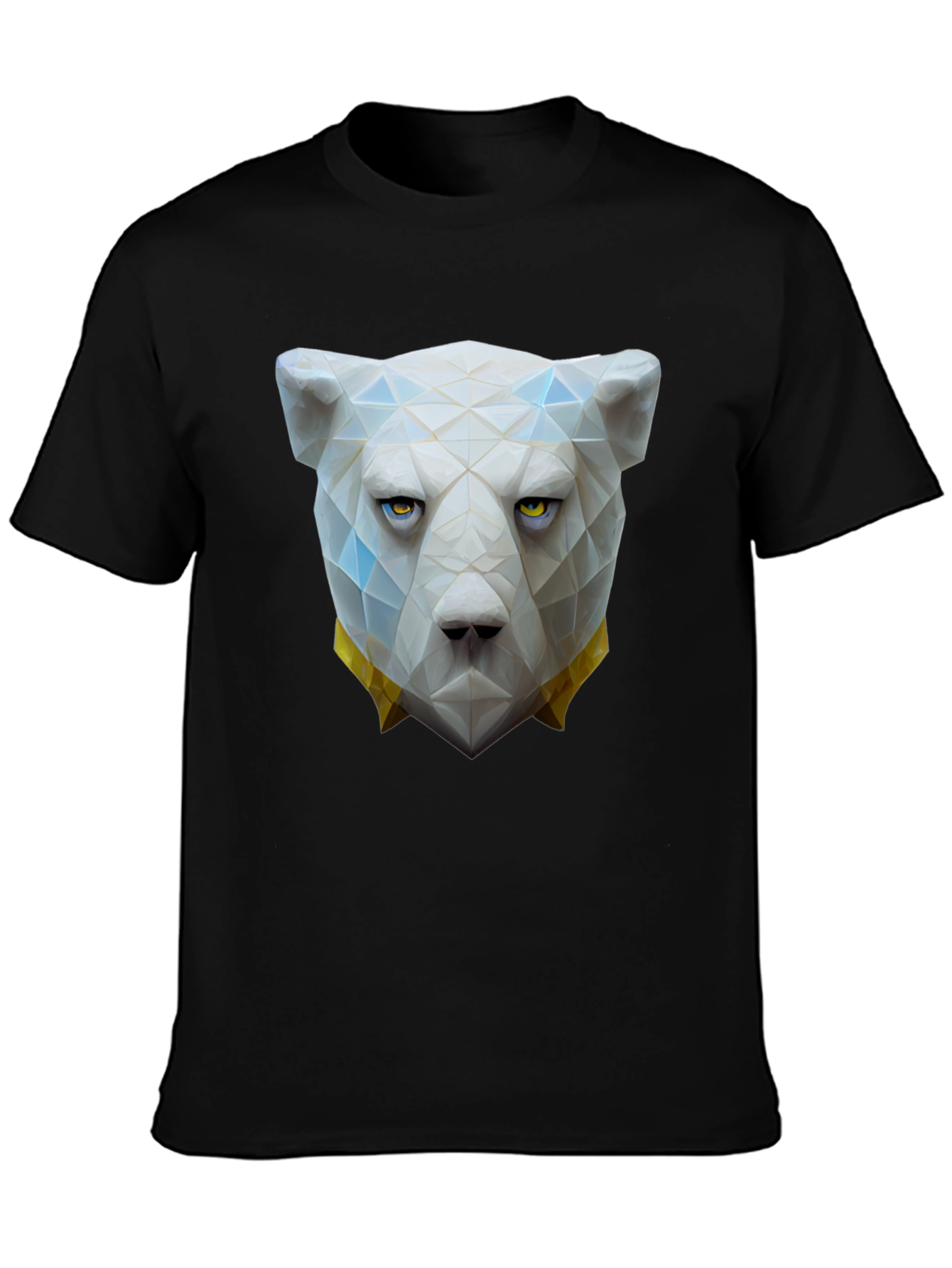 Geometric Polar Bear Graphic Tee - Unique Design