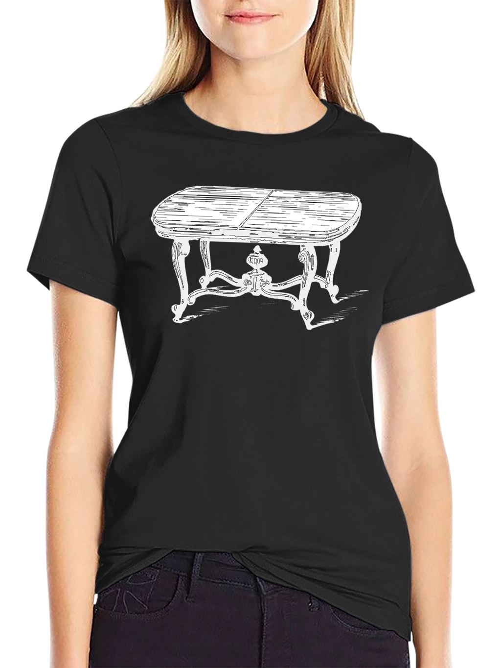 Black Table Sketch Graphic Tee