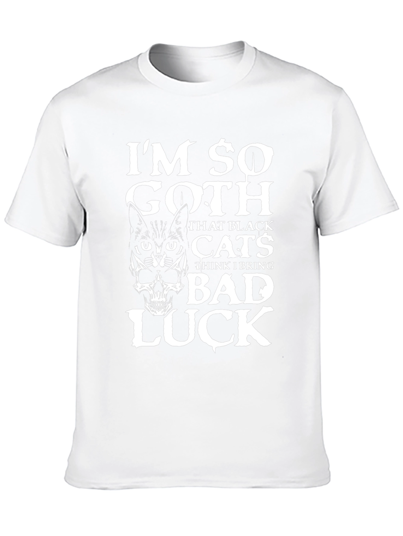 Im So Goth Black Cat & Skull Graphic T-Shirt