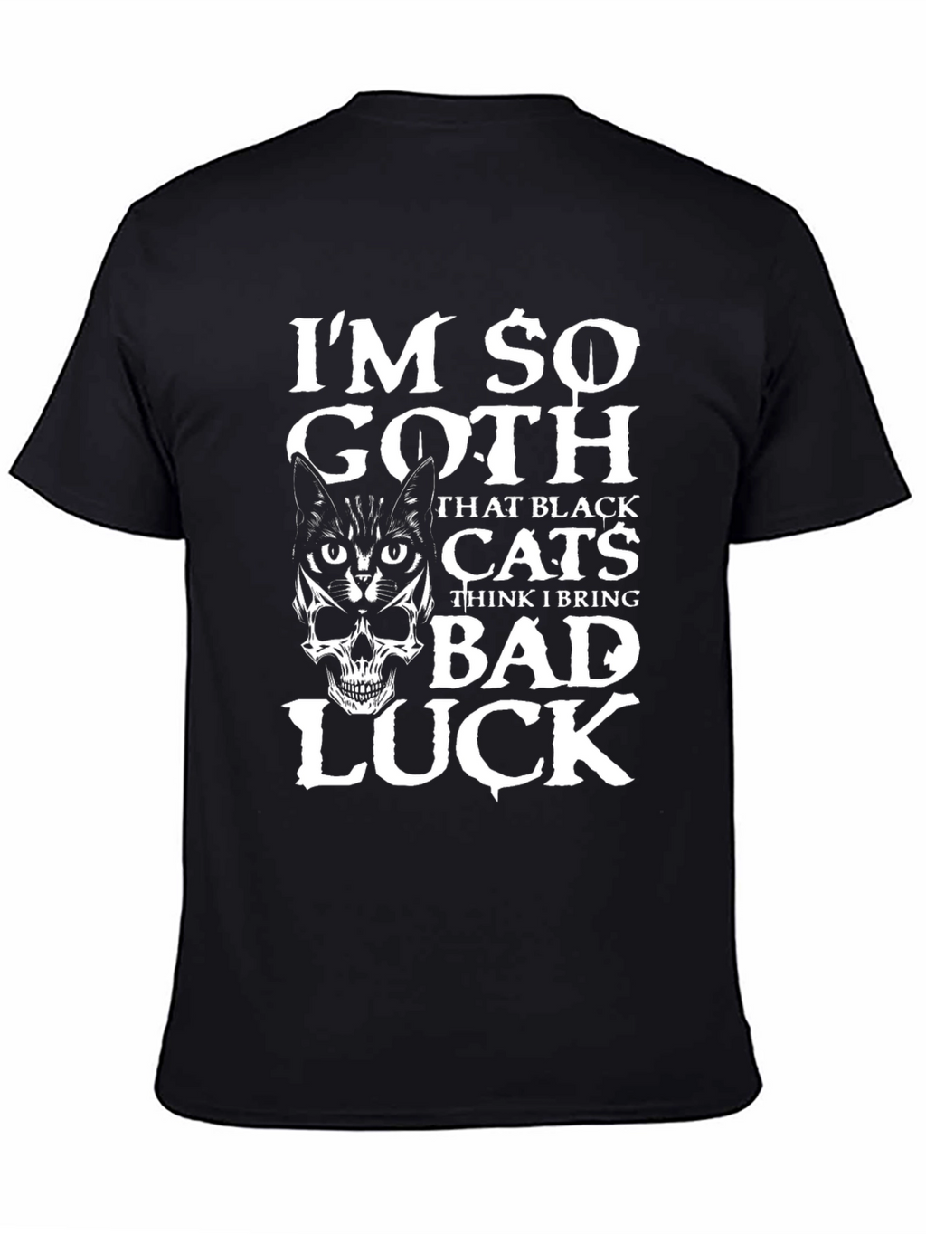 Im So Goth Black Cat & Skull Graphic T-Shirt