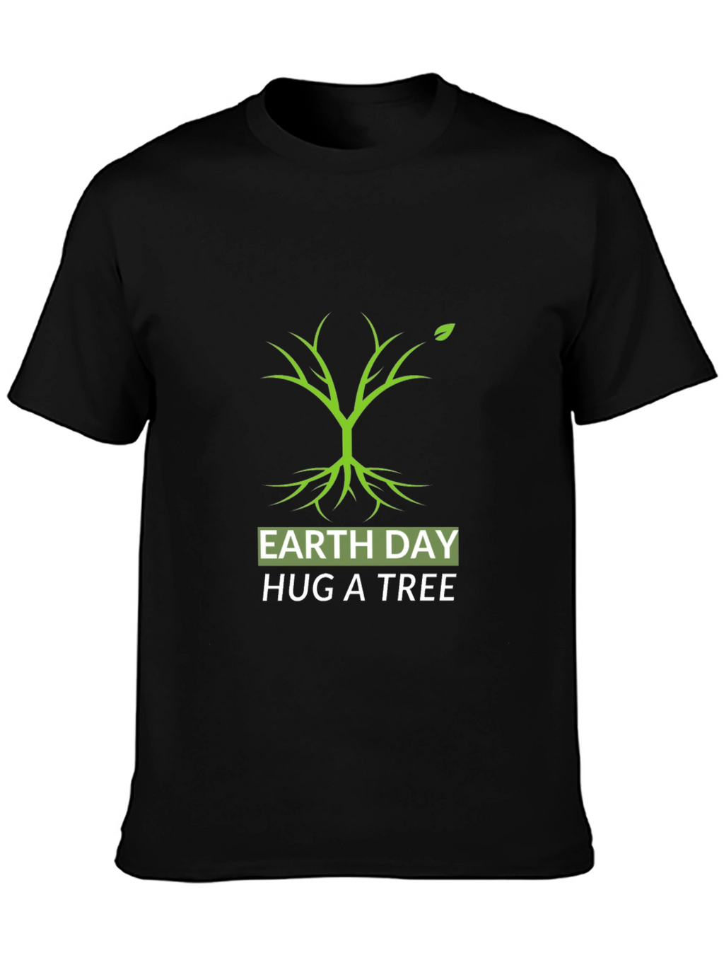 Earth Day Hug A Tree Black T-Shirt