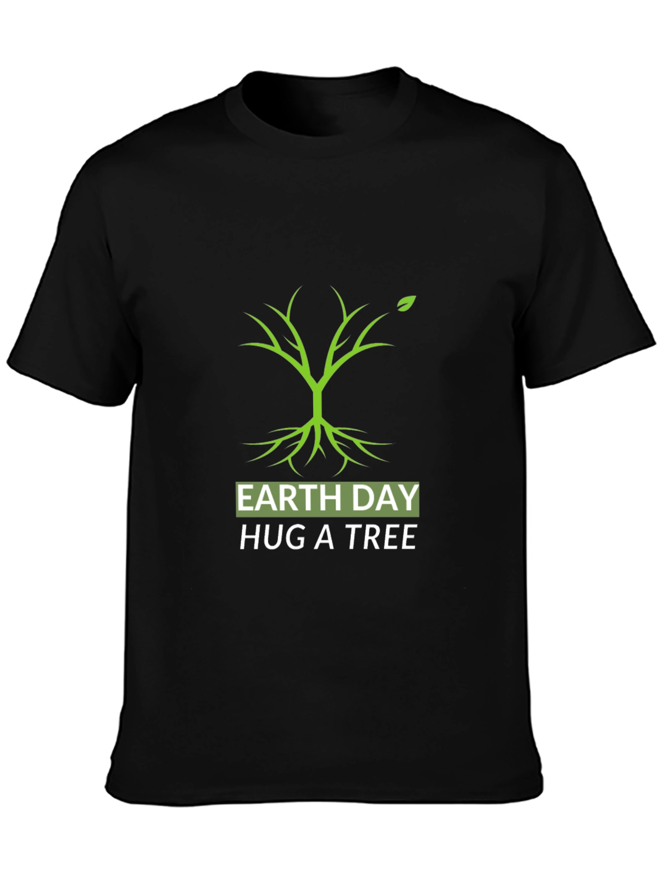 Earth Day Hug A Tree Black T-Shirt