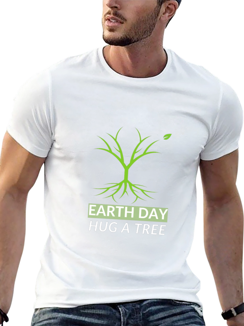 Earth Day Hug A Tree Black T-Shirt