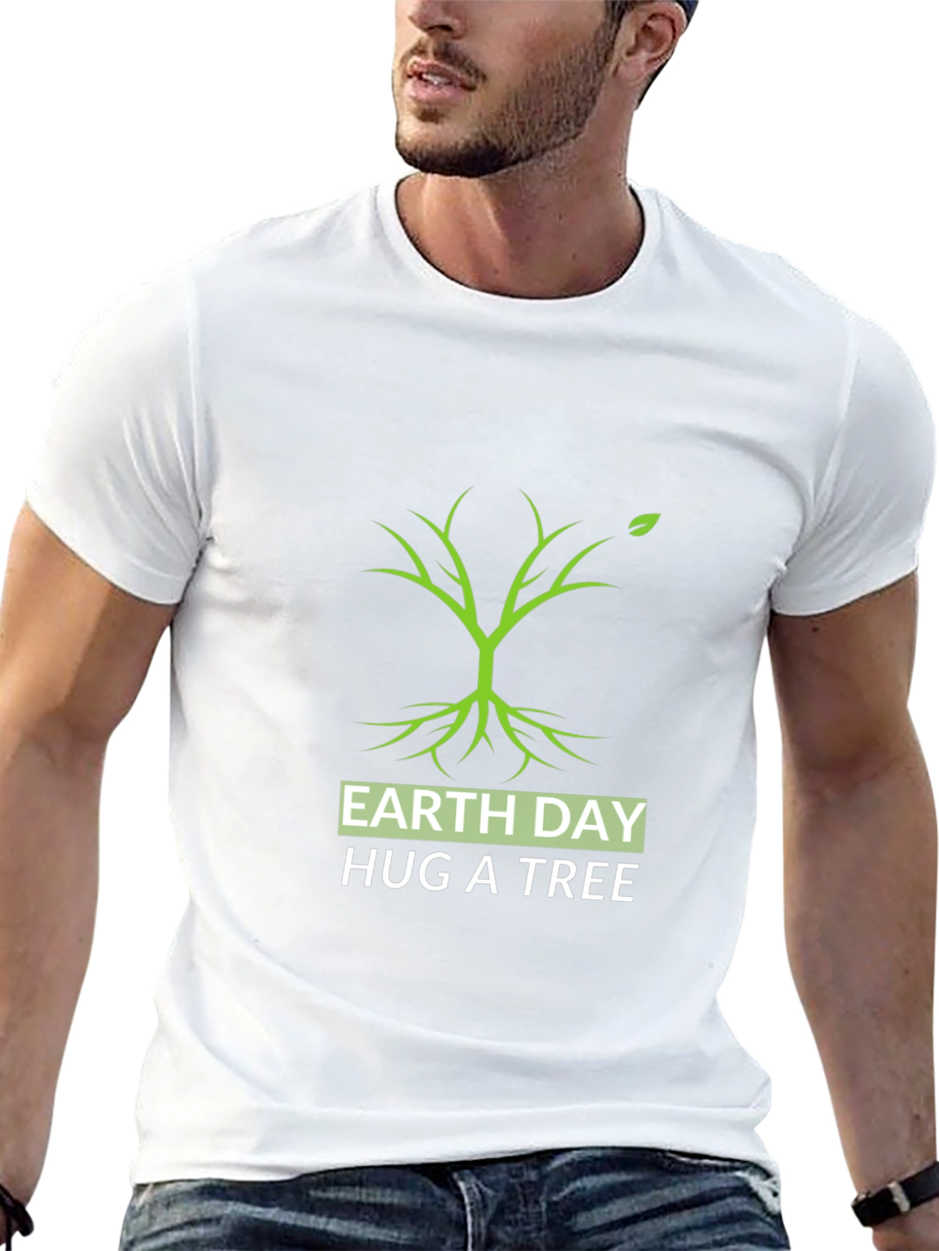 Earth Day Hug A Tree Black T-Shirt