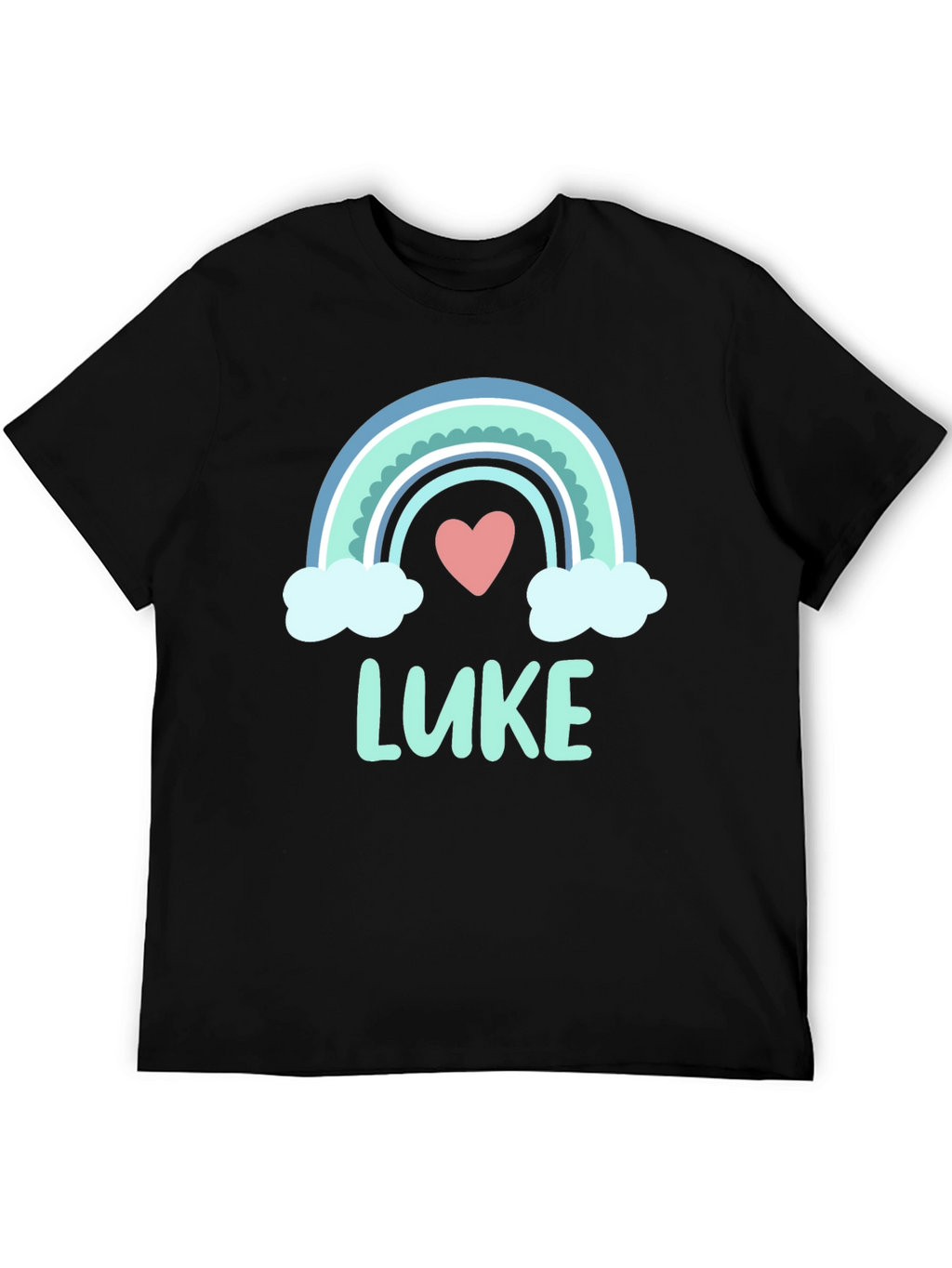 Rainbow Luke Heart Graphic Tee - Trendy Casual Shirt
