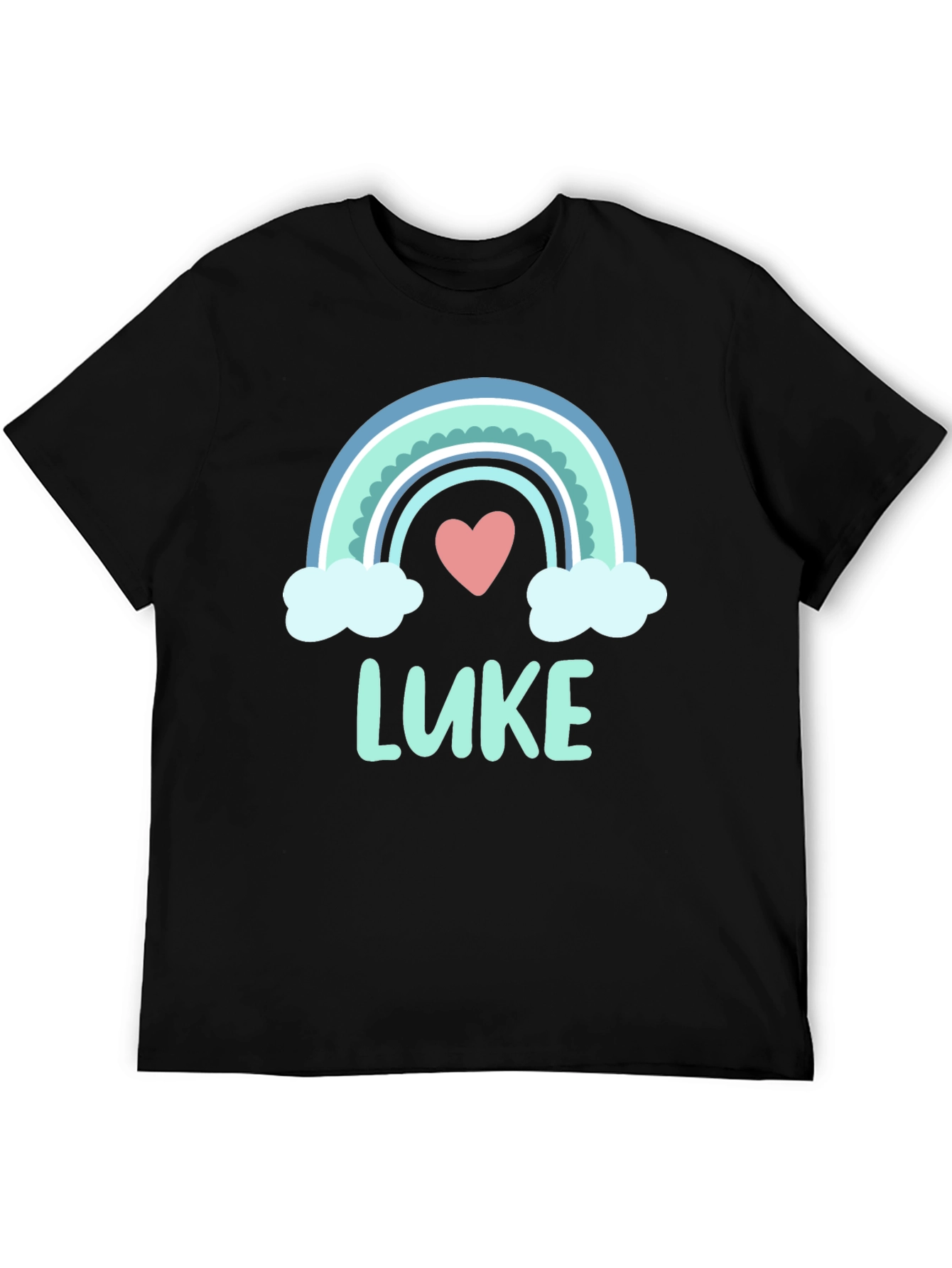 Rainbow Luke Heart Graphic Tee - Trendy Casual Shirt