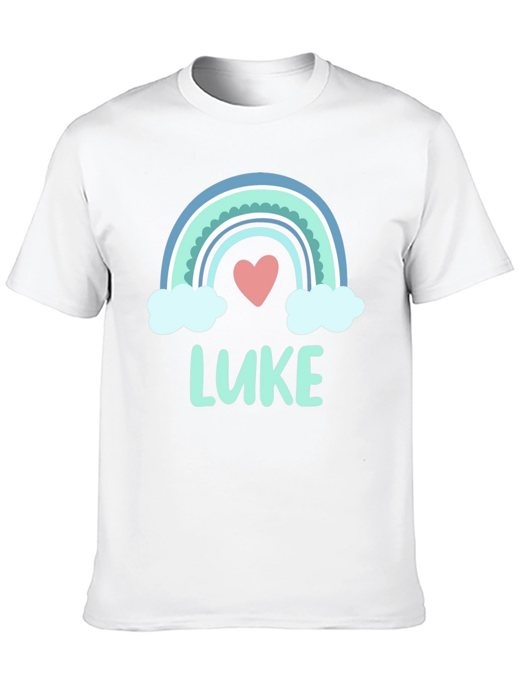 Rainbow Luke Heart Graphic Tee - Trendy Casual Shirt