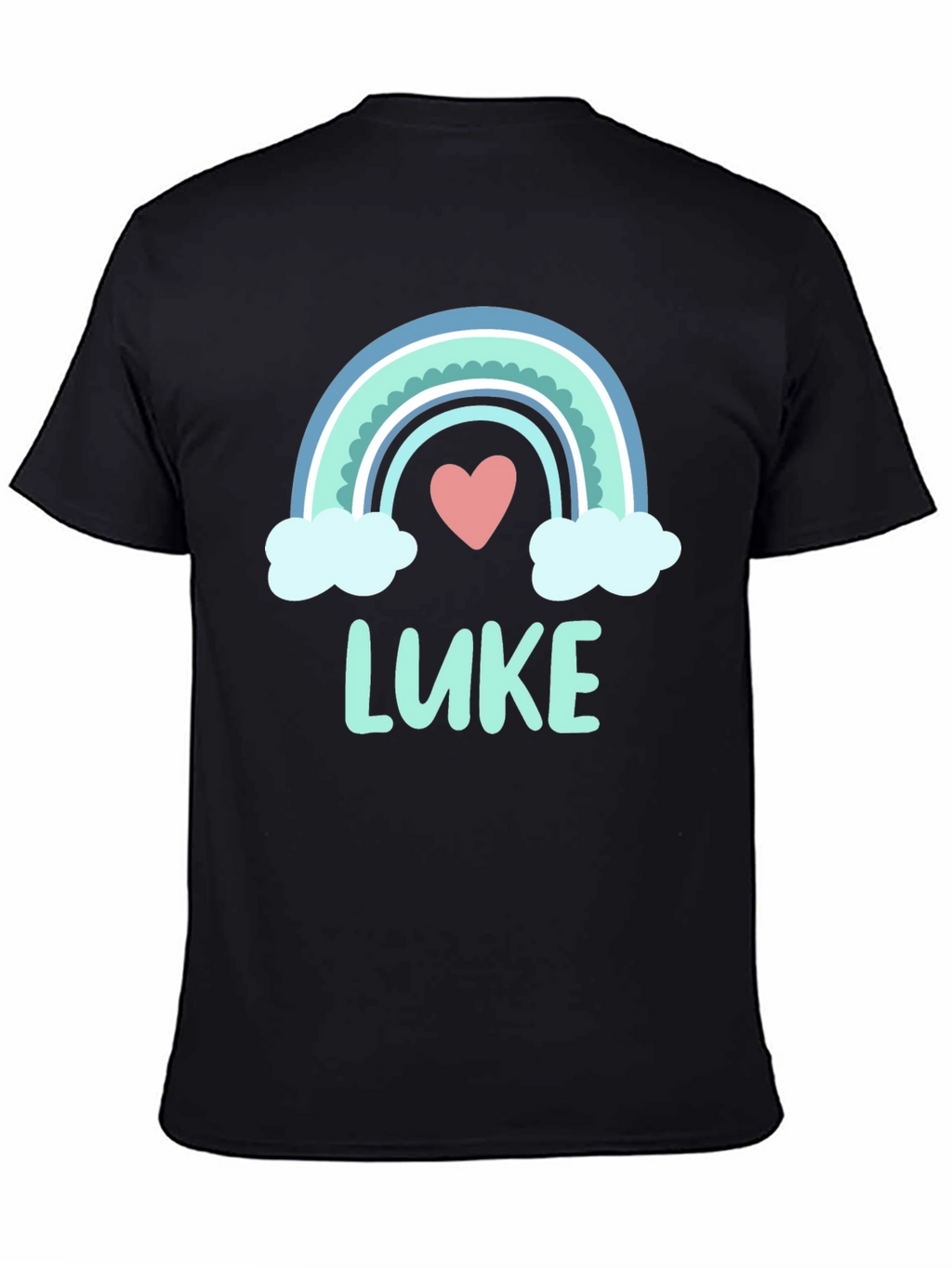 Rainbow Luke Heart Graphic Tee - Trendy Casual Shirt