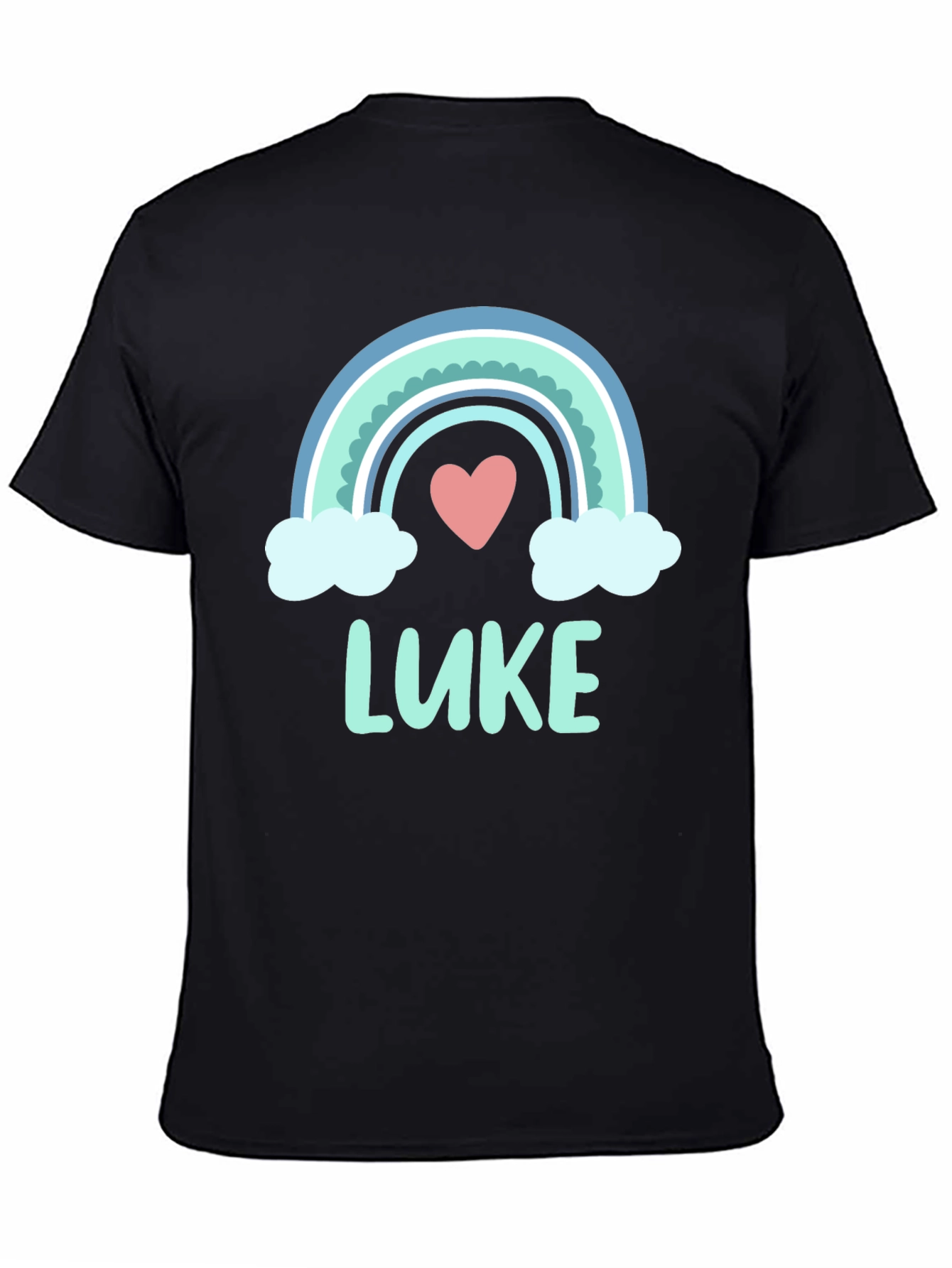 Rainbow Luke Heart Graphic Tee - Trendy Casual Shirt
