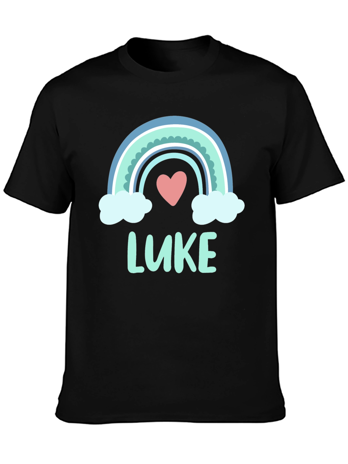 Rainbow Luke Heart Graphic Tee - Trendy Casual Shirt