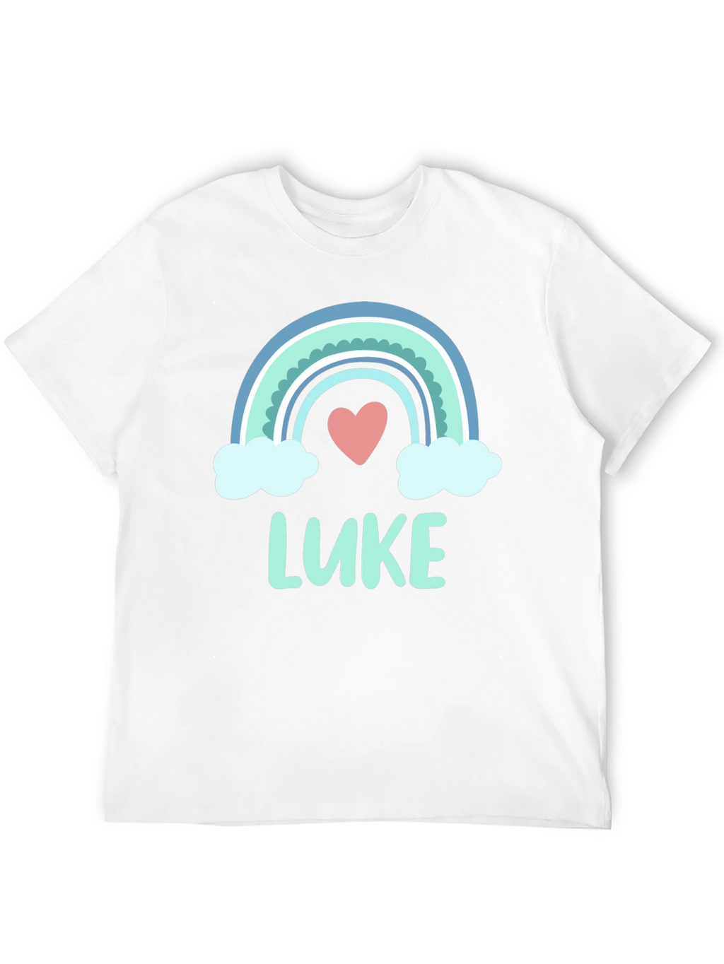 Rainbow Luke Heart Graphic Tee - Trendy Casual Shirt