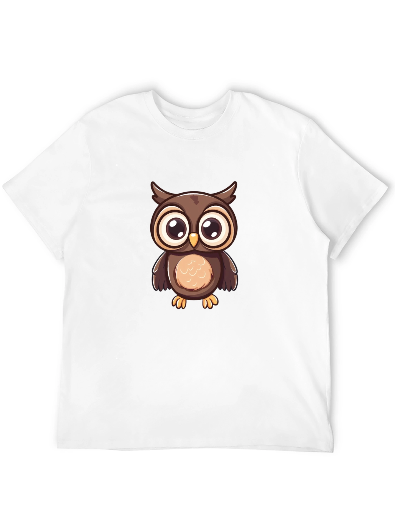 Owl Graphic Print Black T-Shirt