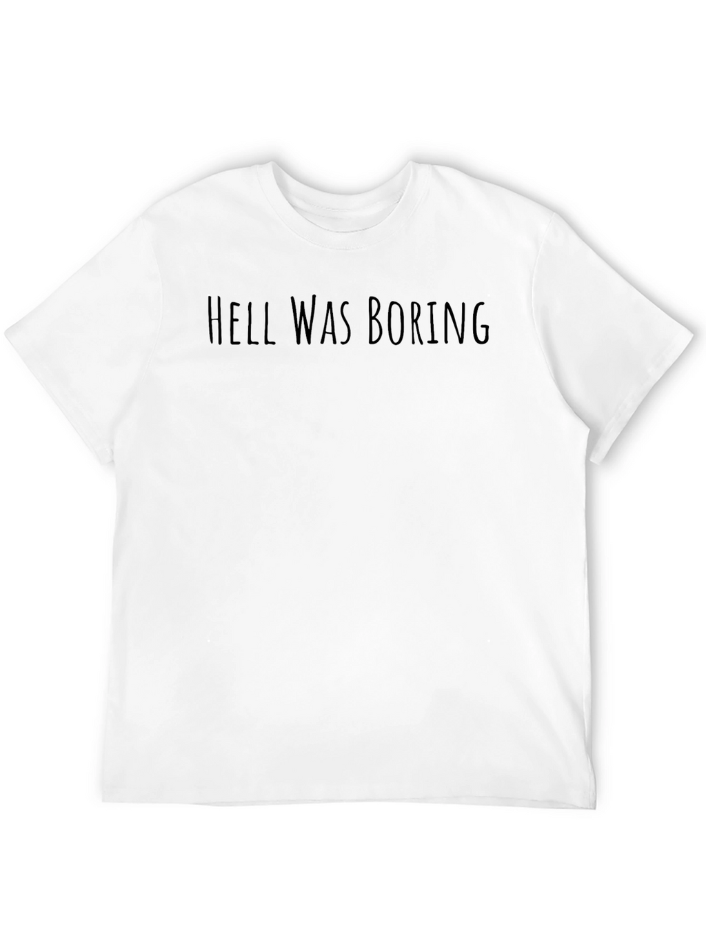 Hell Was Boring Graphic Tee - Black