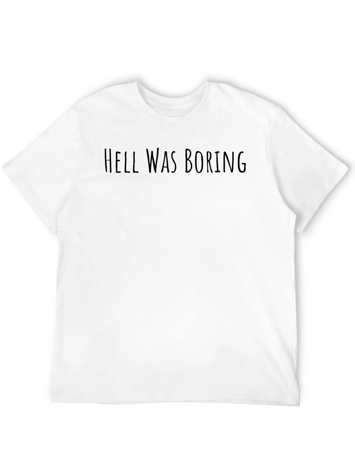 Hell Was Boring Graphic Tee - Black