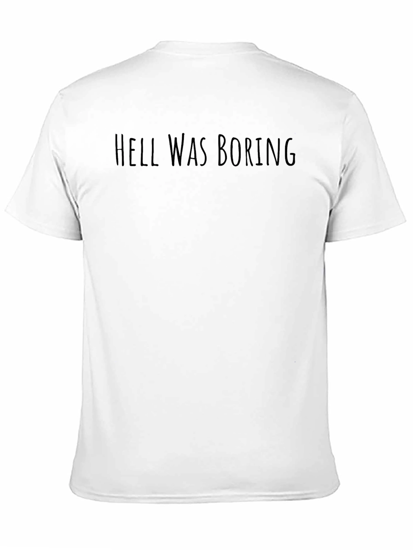 Hell Was Boring Graphic Tee - Black