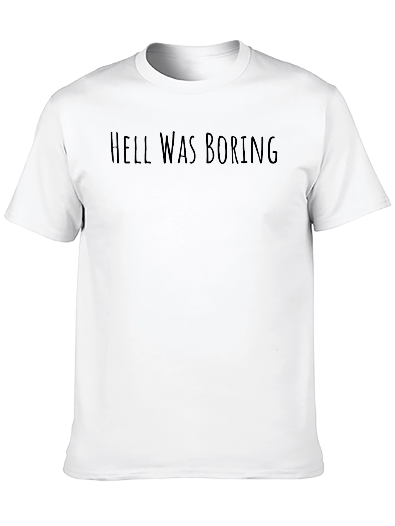 Hell Was Boring Graphic Tee - Black